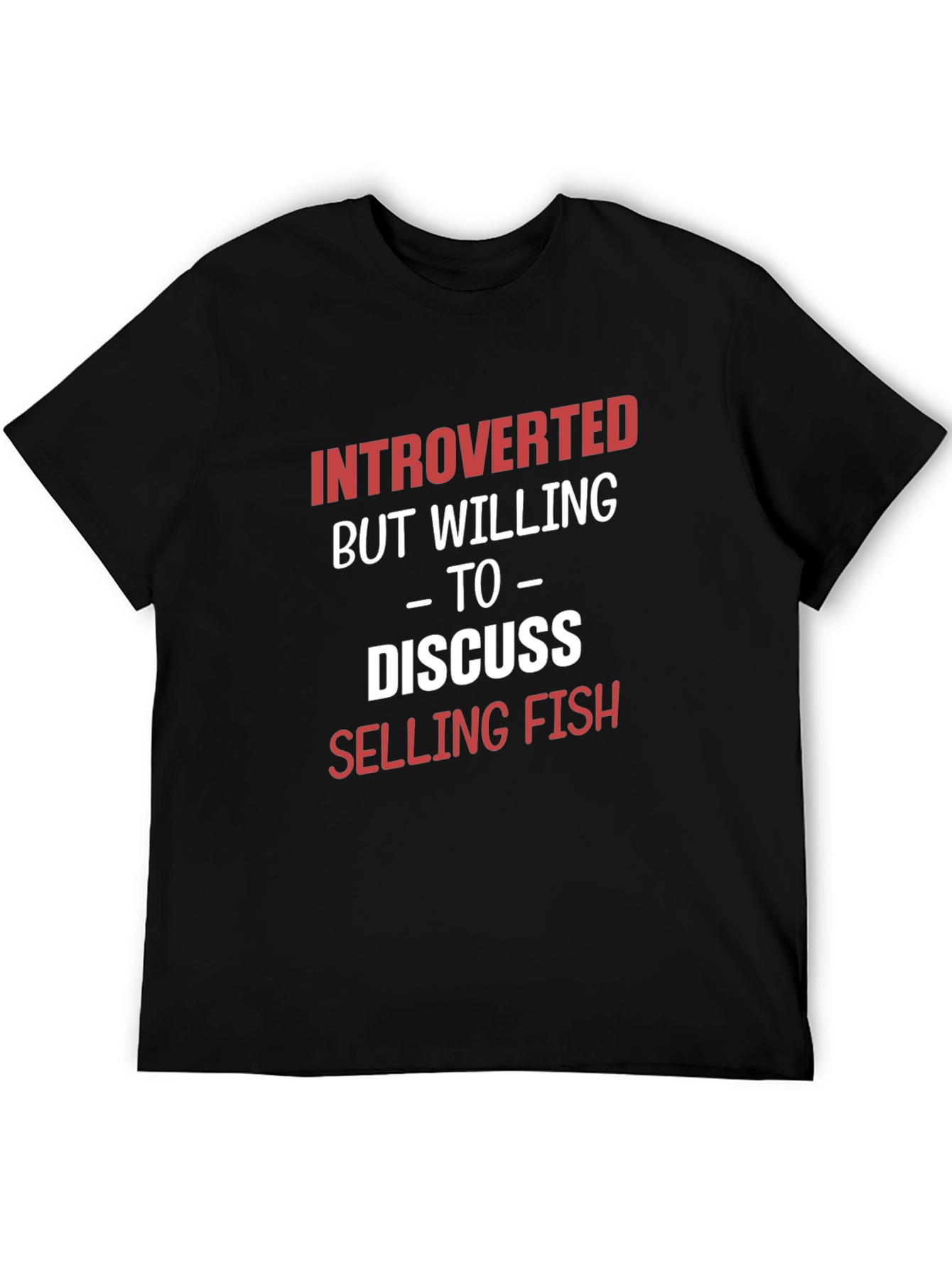 Introverted Selling Fish Graphic T-Shirt