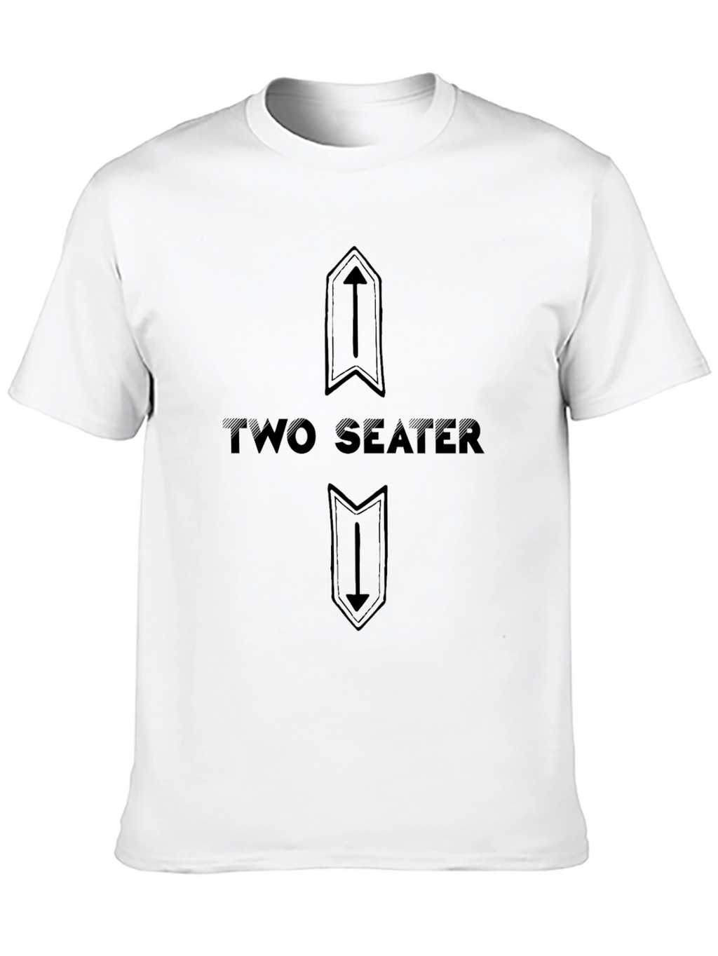 Two Seater Graphic Tee - Black Cotton T-Shirt