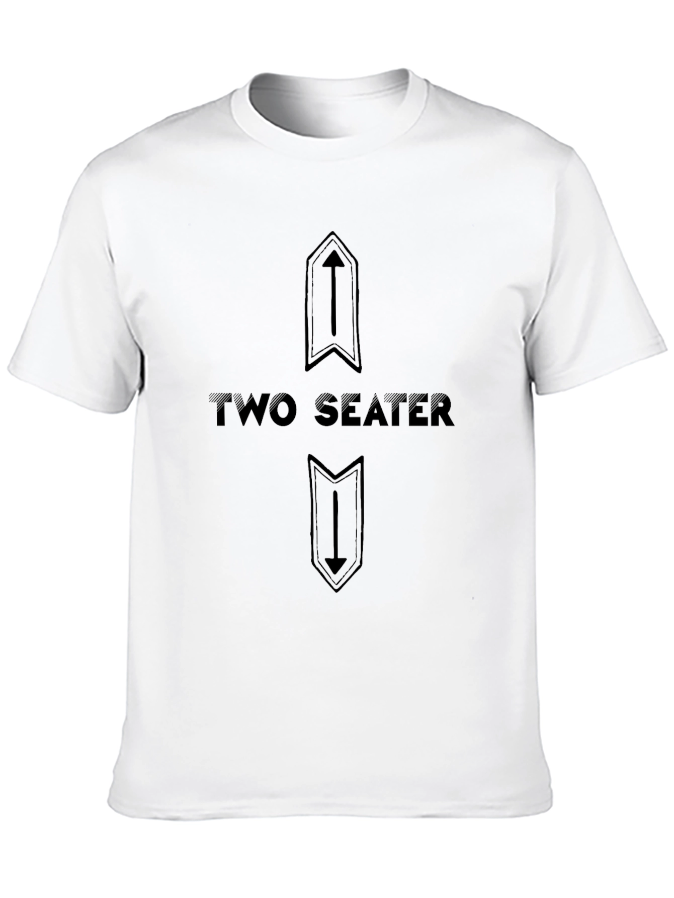 Two Seater Graphic Tee - Black Cotton T-Shirt