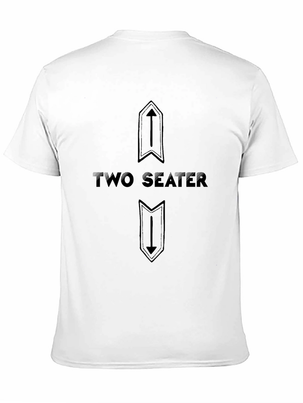 Two Seater Graphic Tee - Black Cotton T-Shirt