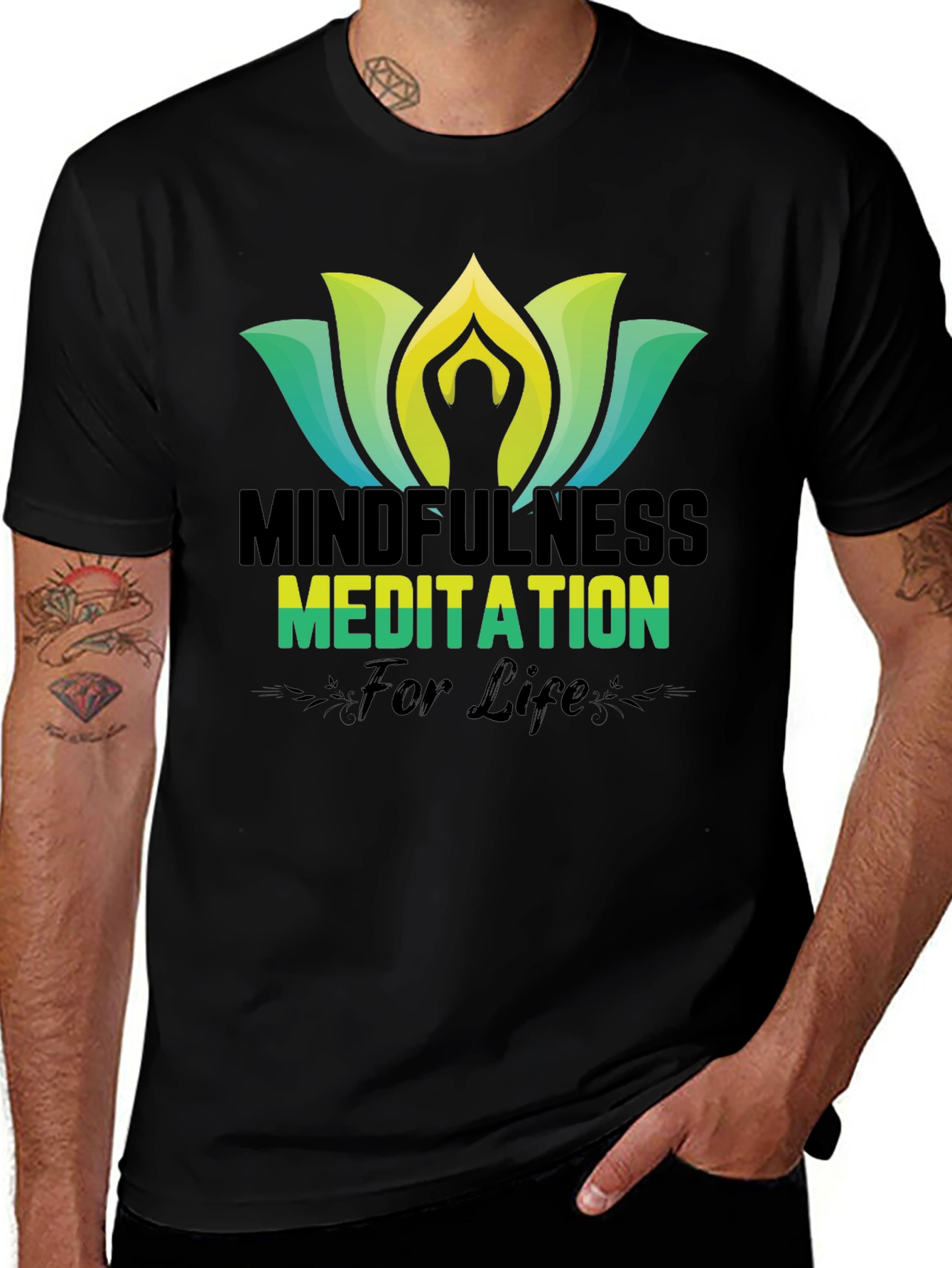 Mindfulness Meditation Black T-Shirt