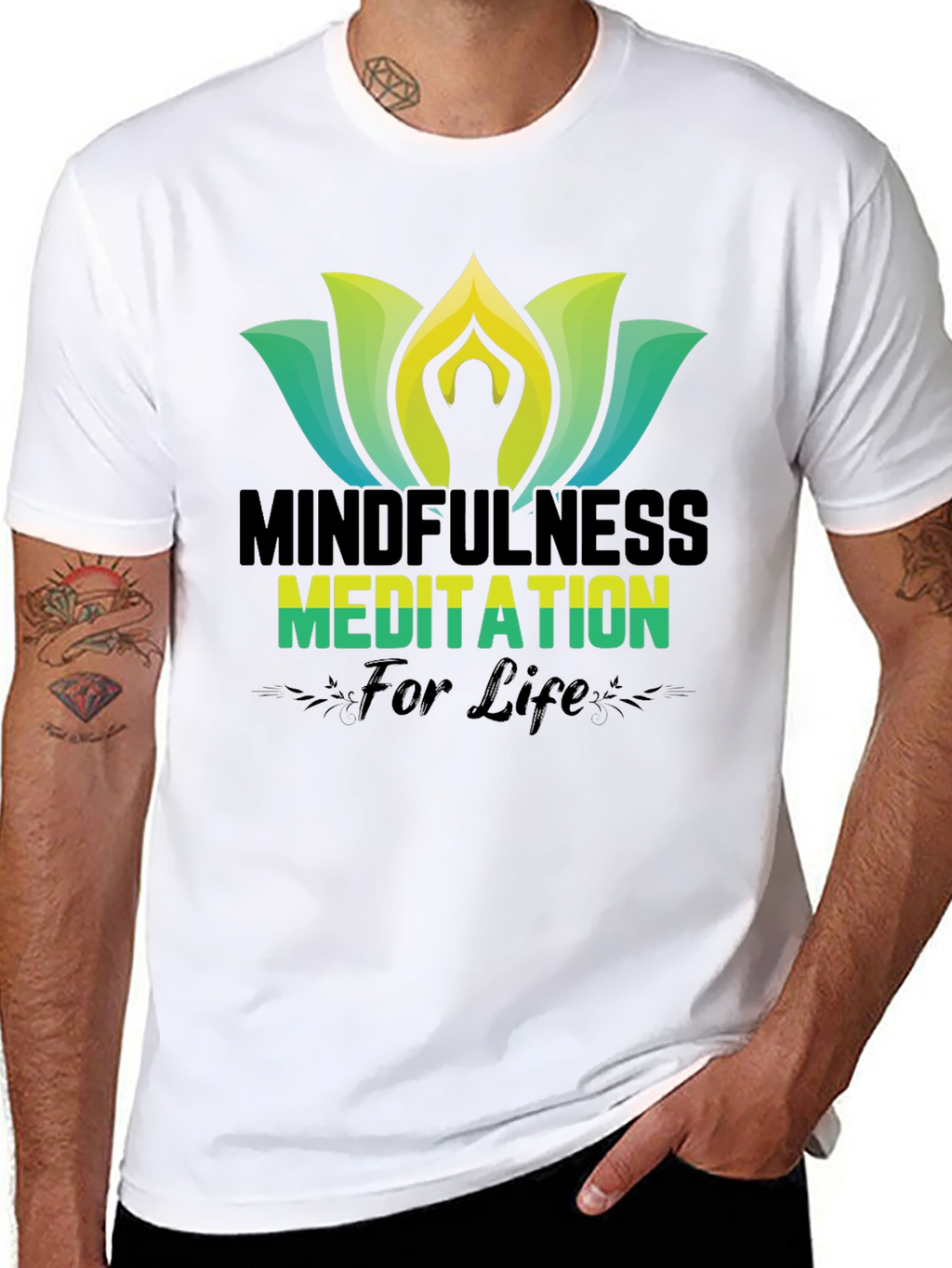 Mindfulness Meditation Black T-Shirt