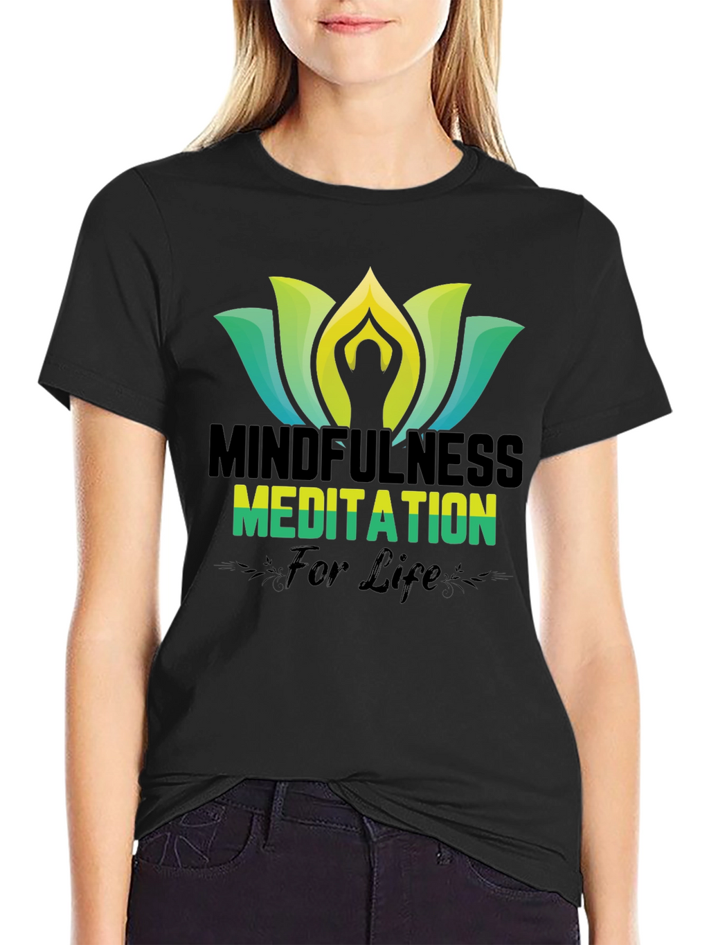 Mindfulness Meditation Black T-Shirt