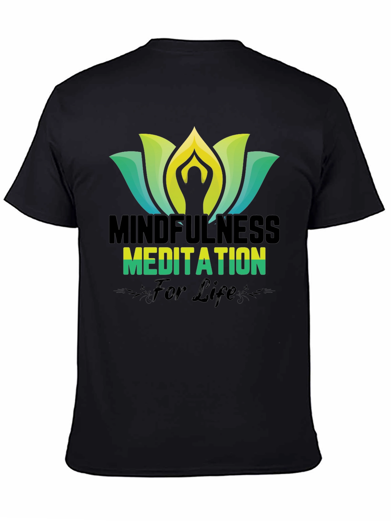 Mindfulness Meditation Black T-Shirt