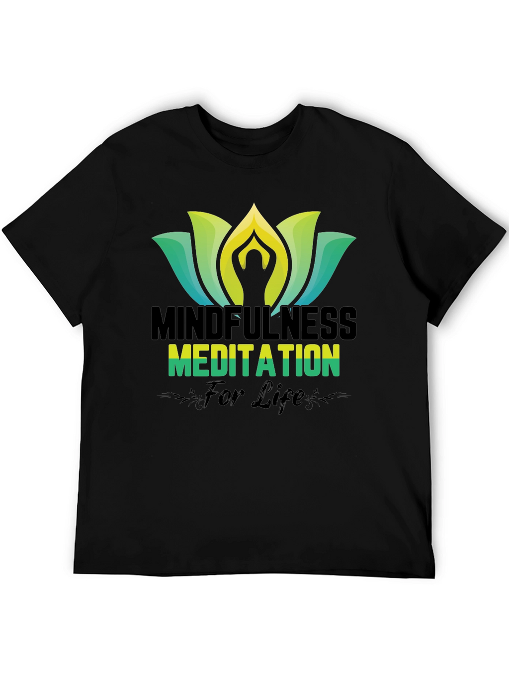 Mindfulness Meditation Black T-Shirt
