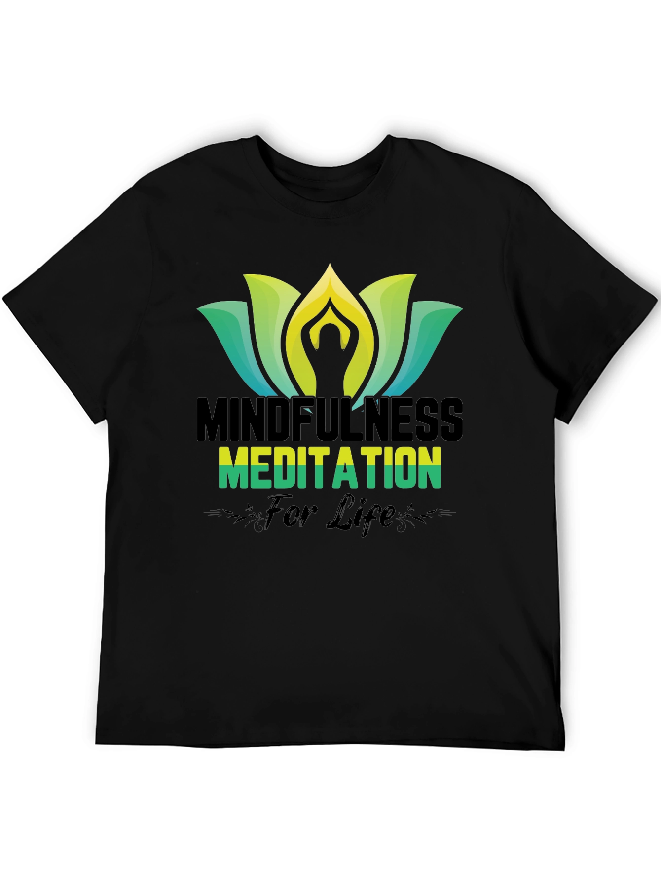 Mindfulness Meditation Black T-Shirt