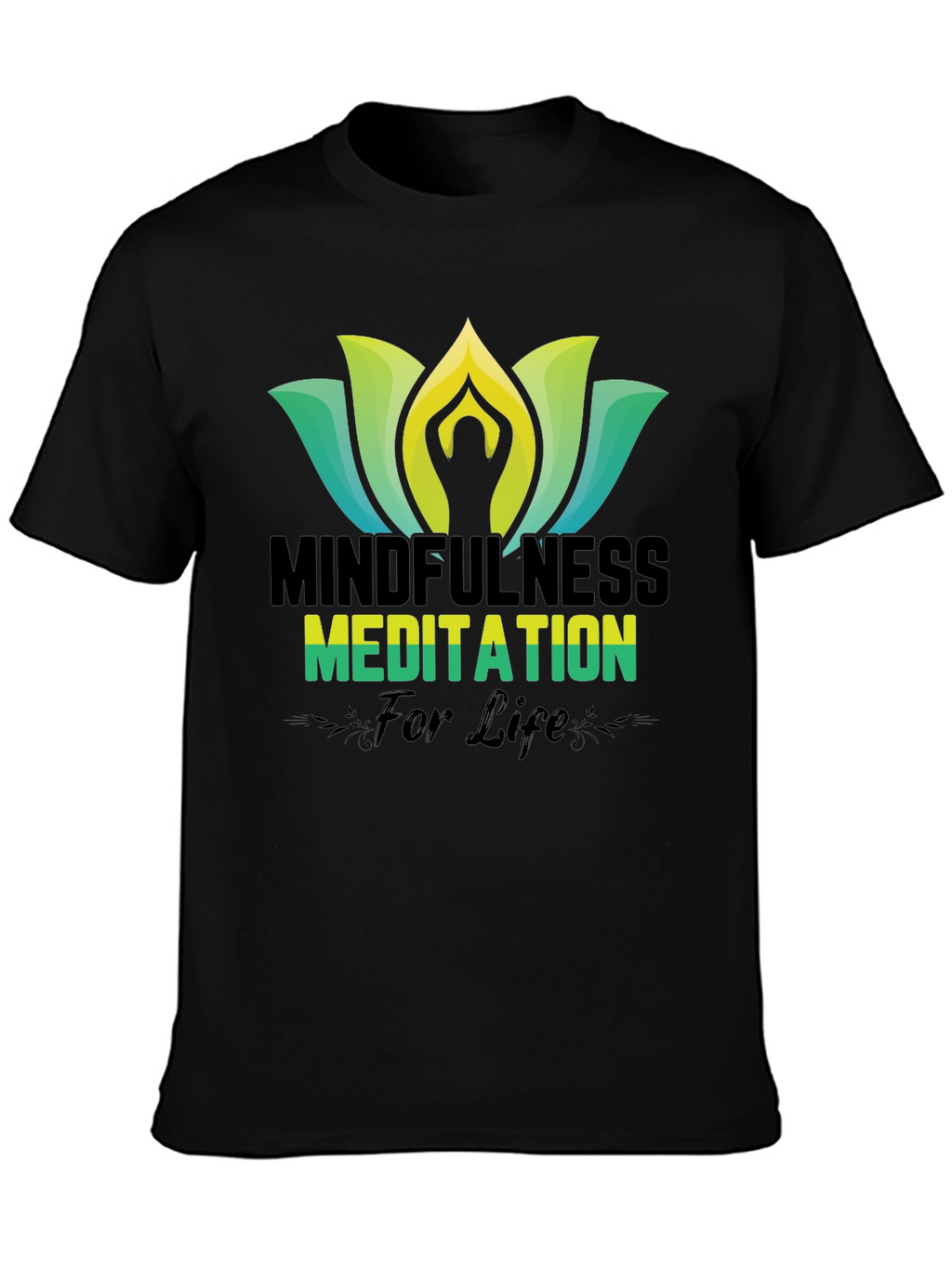 Mindfulness Meditation Black T-Shirt