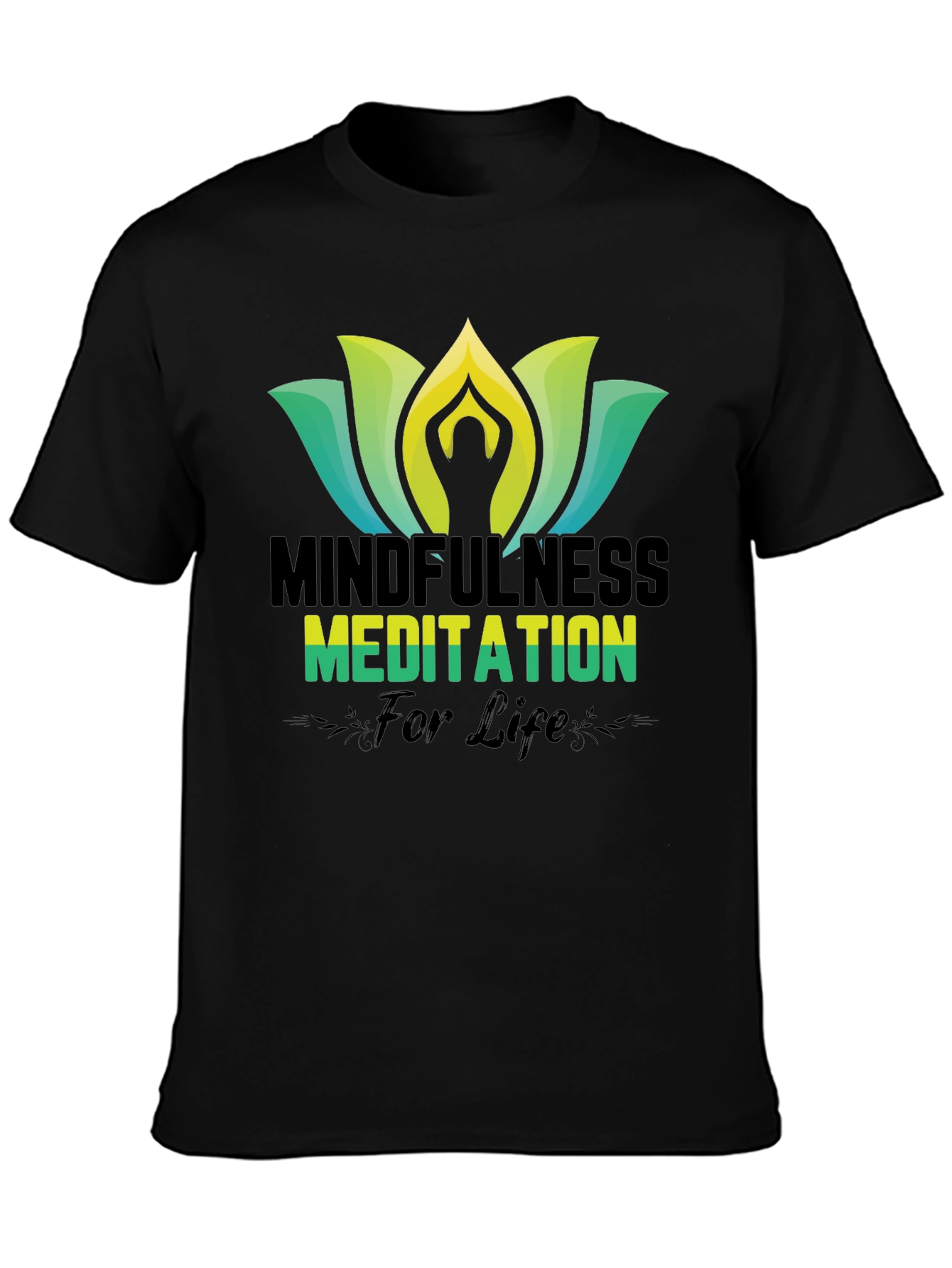 Mindfulness Meditation Black T-Shirt
