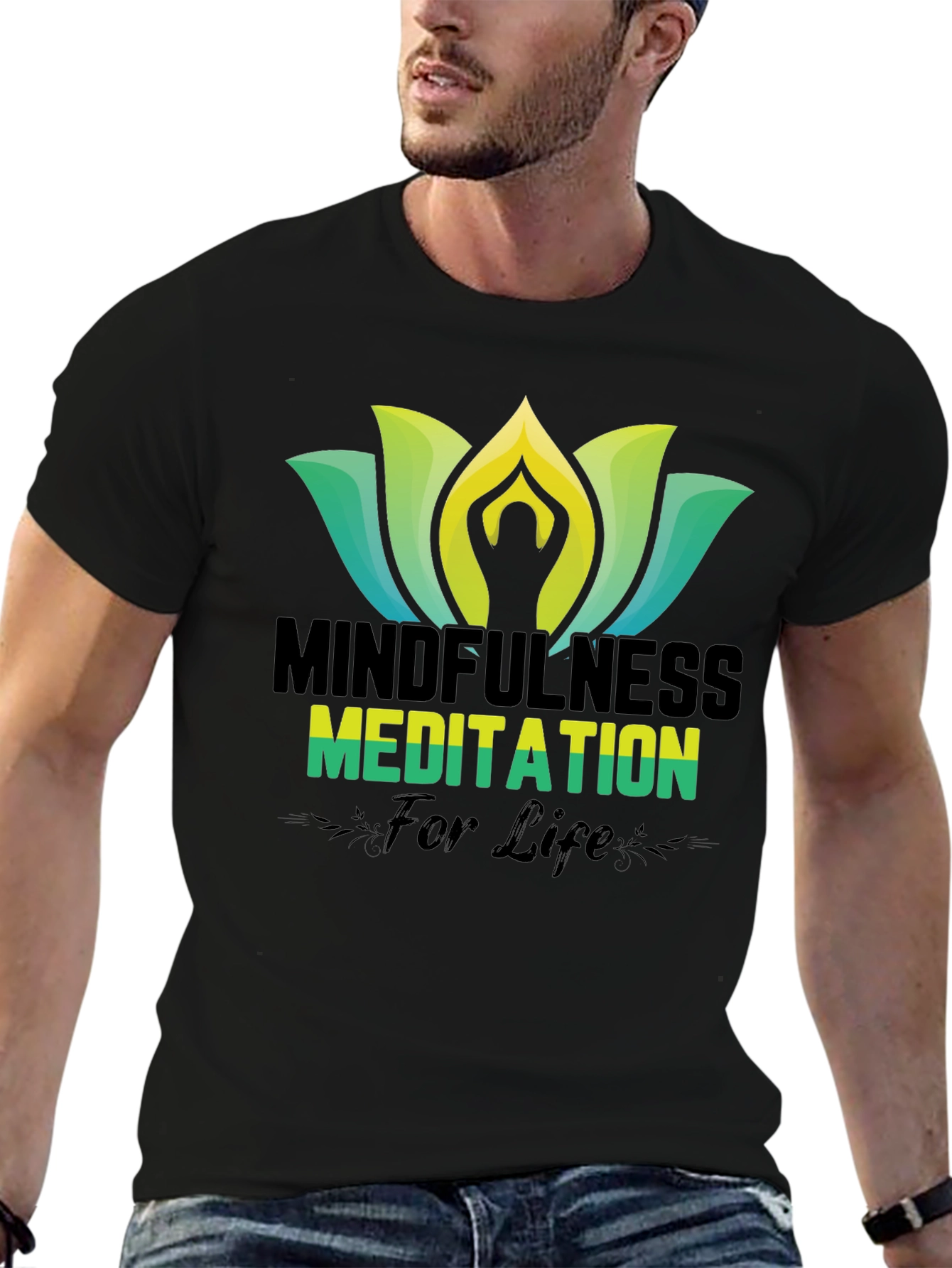 Mindfulness Meditation Black T-Shirt