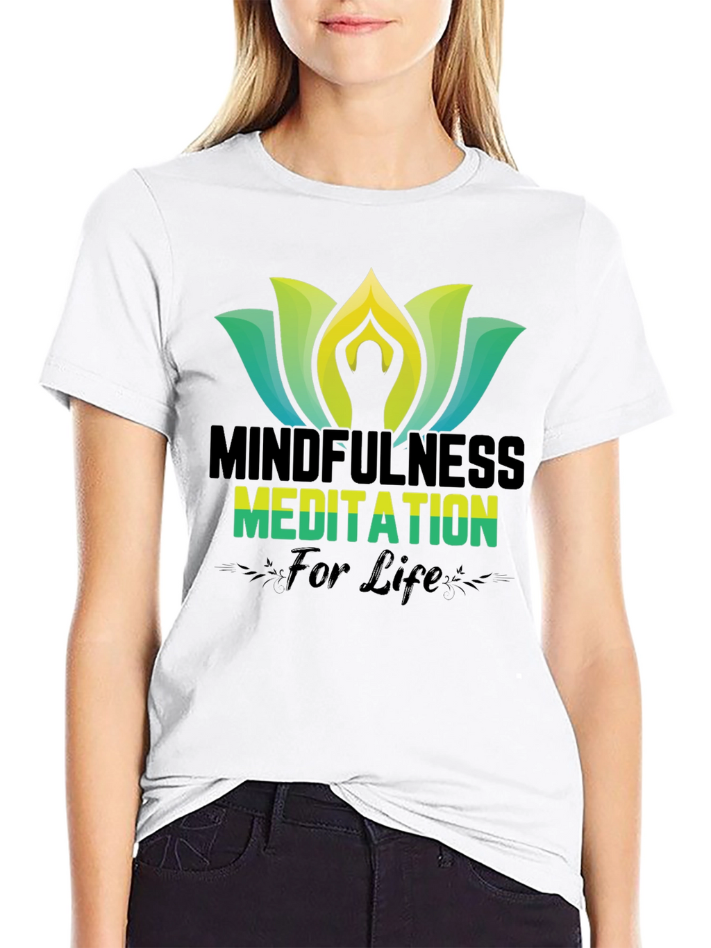 Mindfulness Meditation Black T-Shirt