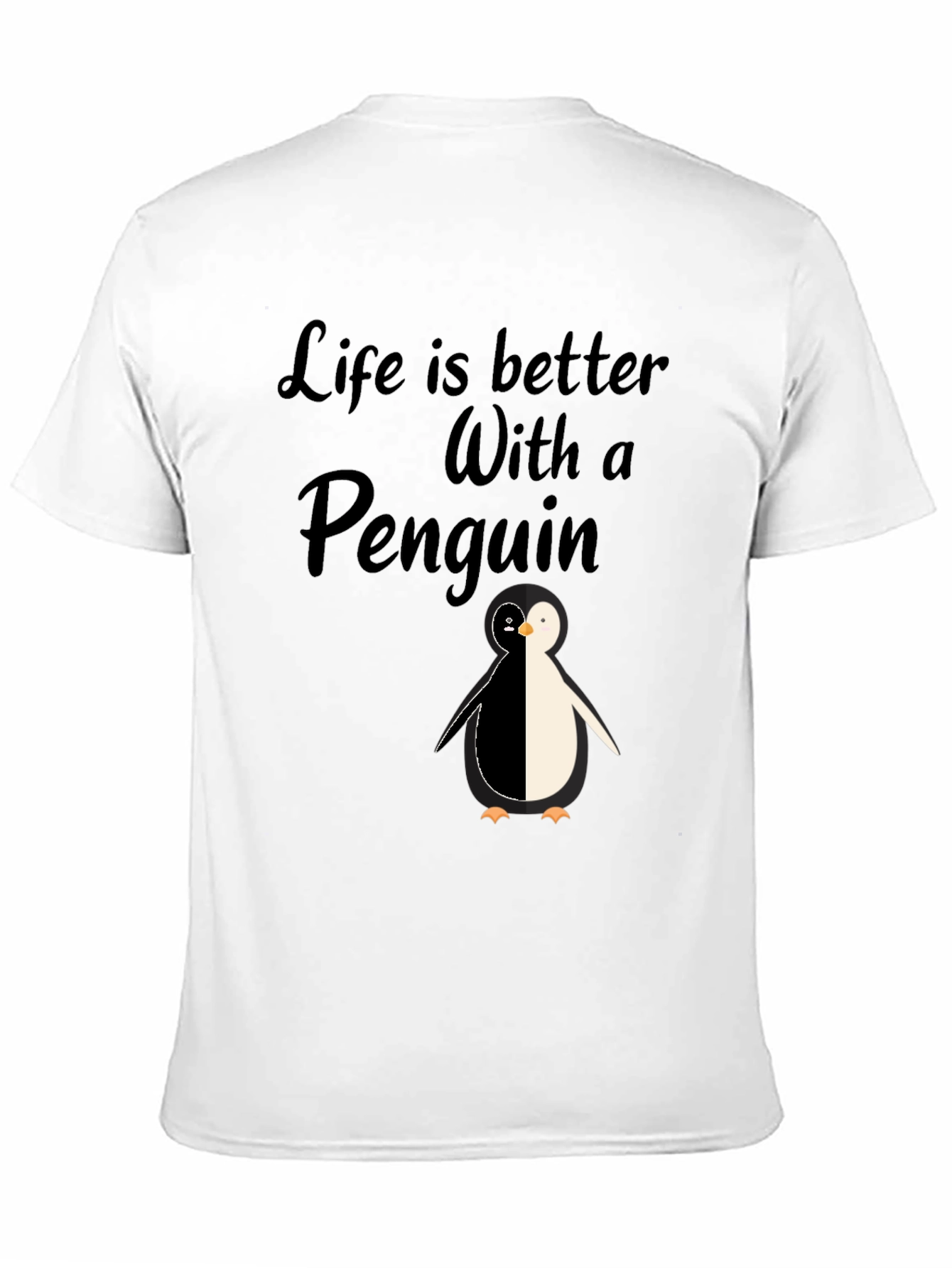 Life is Better With A Penguin - Black T-Shirt