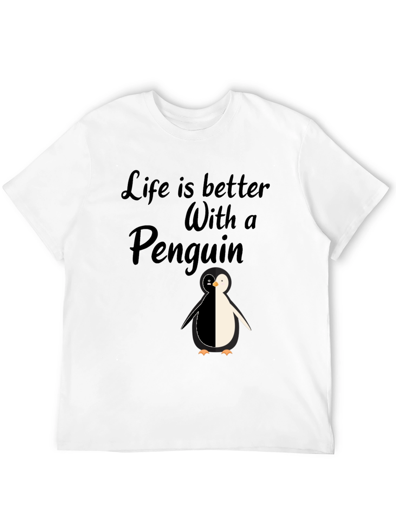Life is Better With A Penguin - Black T-Shirt