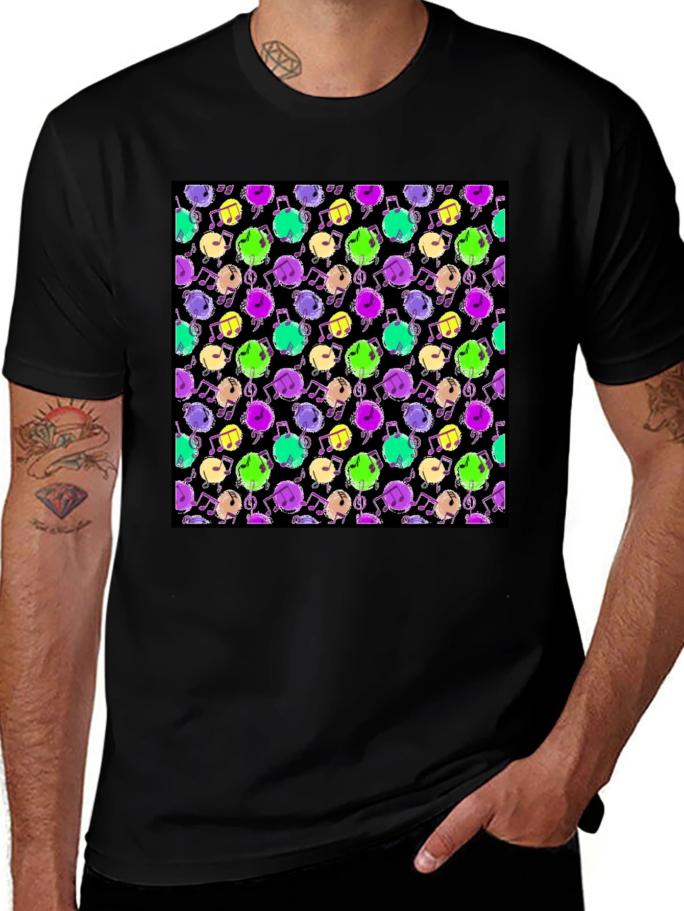 Music Notes Pattern Tee