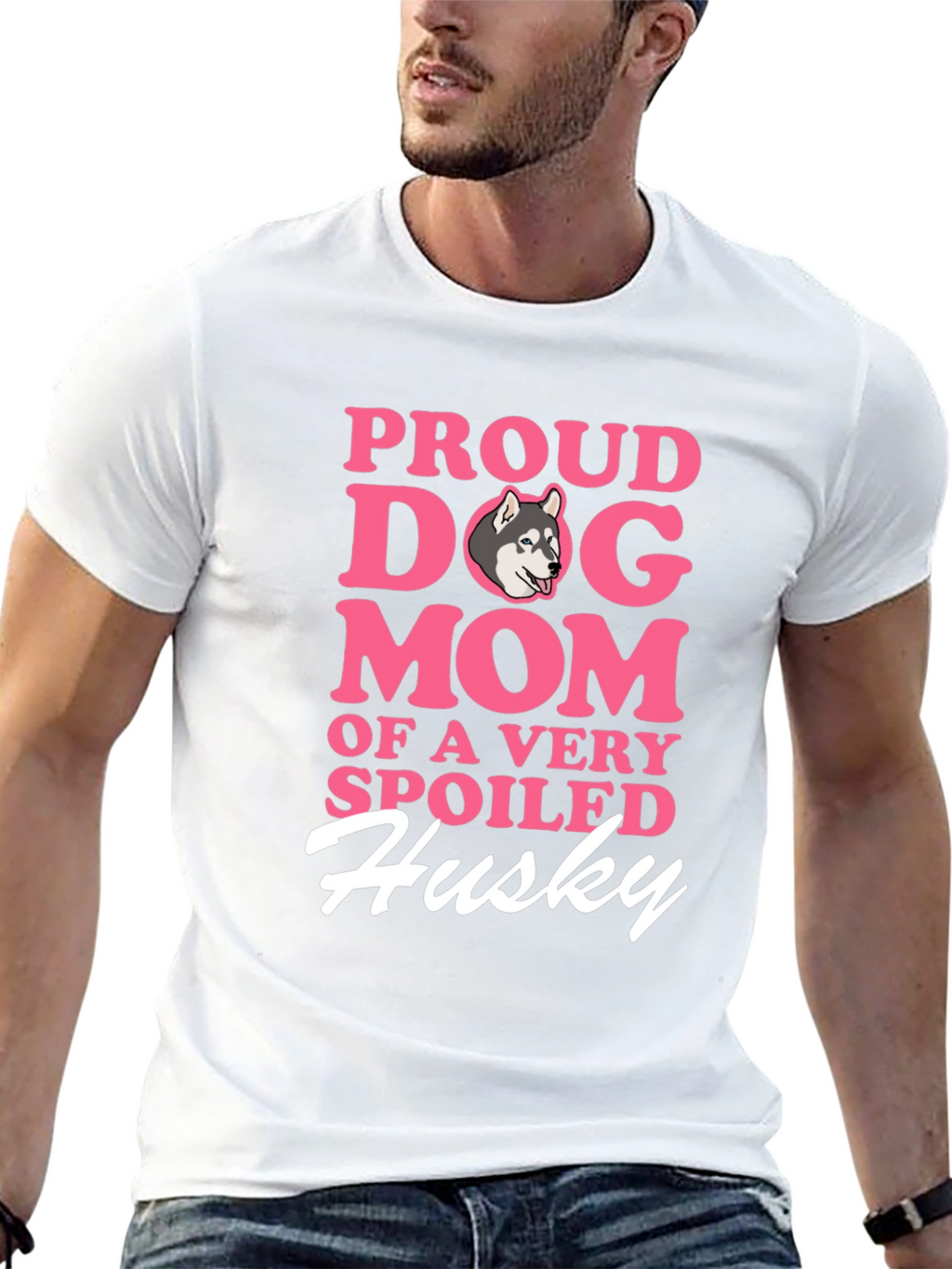 Proud Dog Mom Husky T-Shirt