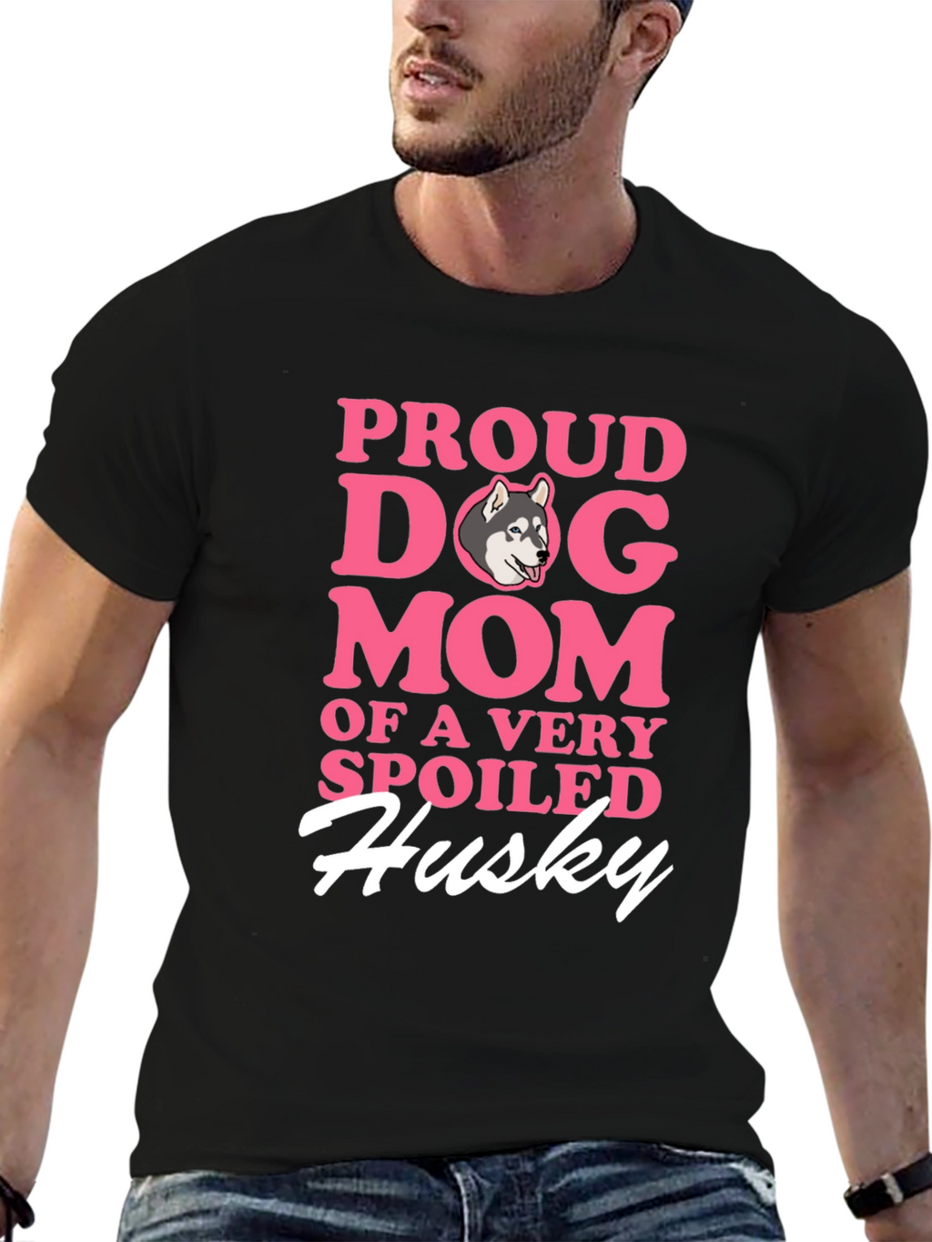 Proud Dog Mom Husky T-Shirt