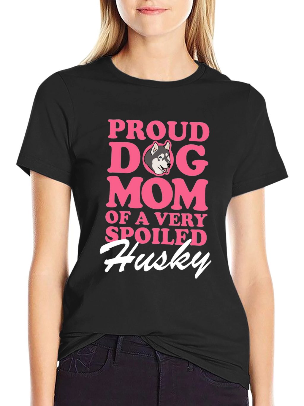 Proud Dog Mom Husky T-Shirt