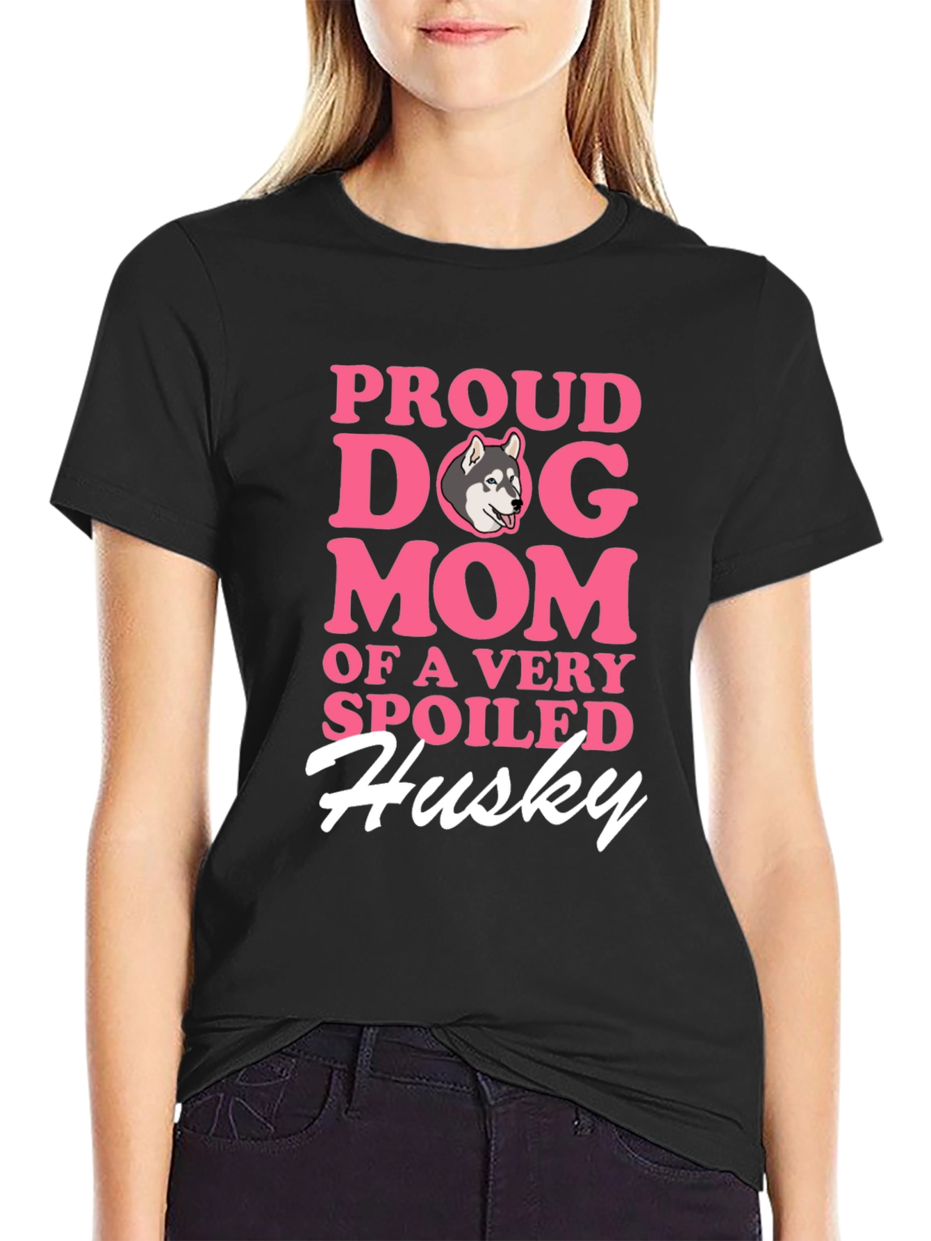 Proud Dog Mom Husky T-Shirt