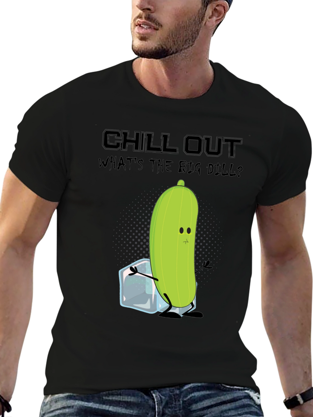 Chill Out Pickle T-Shirt: Funny Foodie Tee