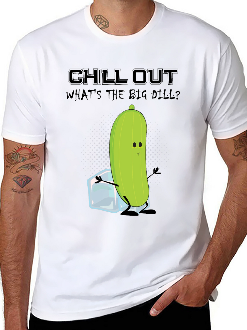 Chill Out Pickle T-Shirt: Funny Foodie Tee