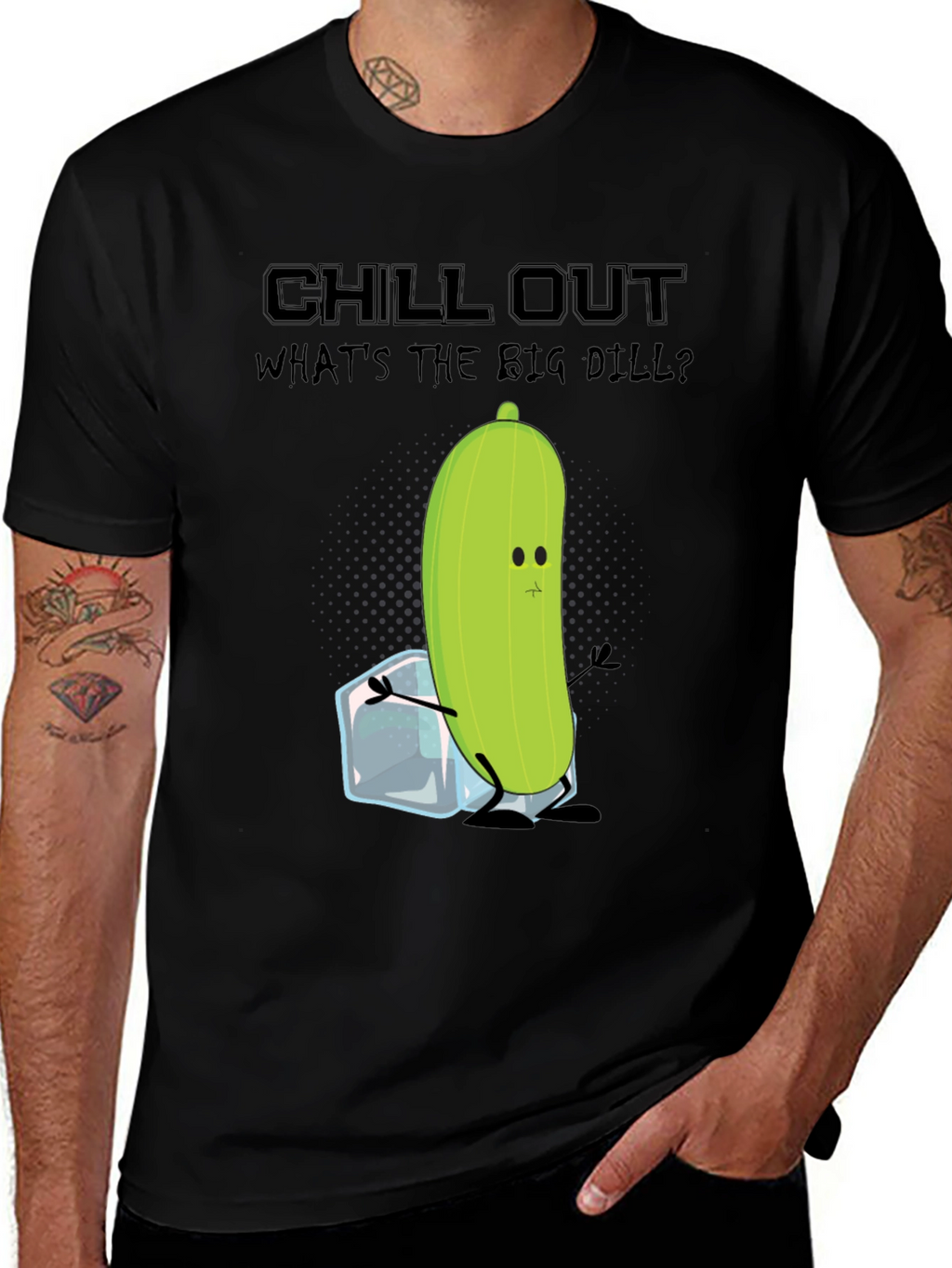 Chill Out Pickle T-Shirt: Funny Foodie Tee