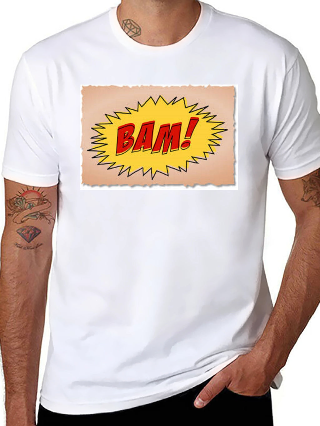 BAM! Comic Style Black T-Shirt