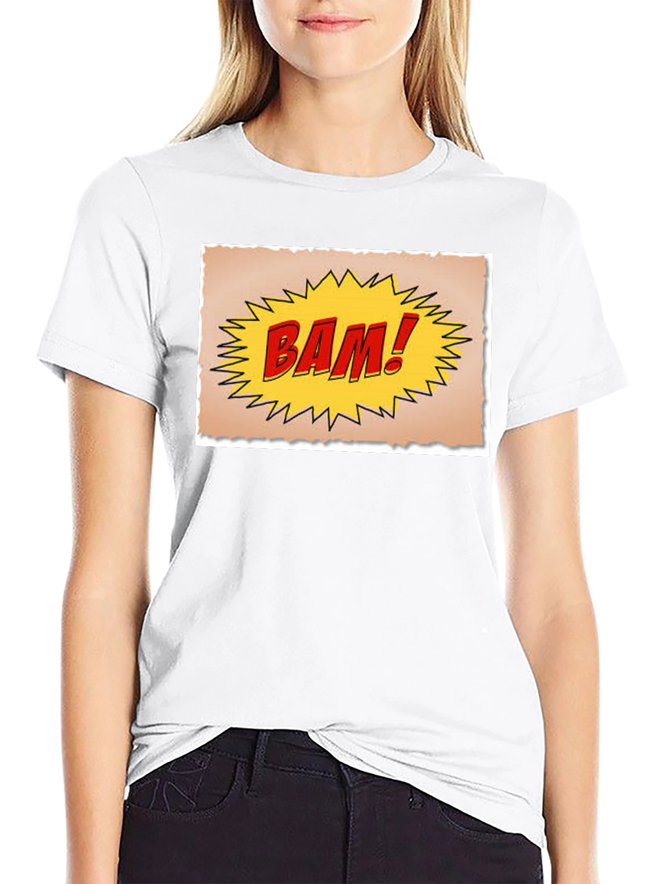 BAM! Comic Style Black T-Shirt