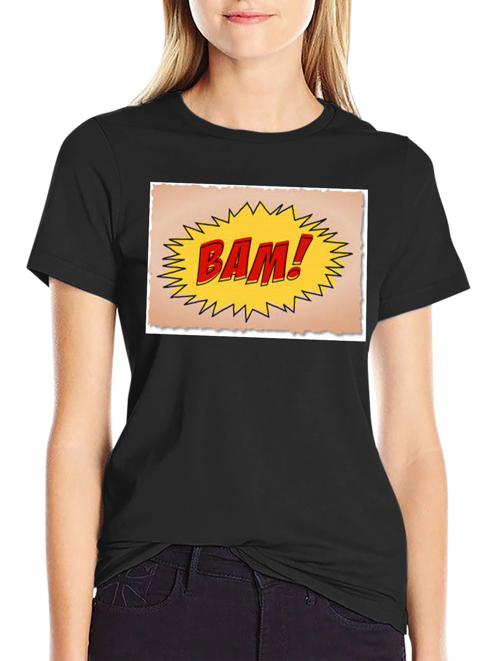BAM! Comic Style Black T-Shirt