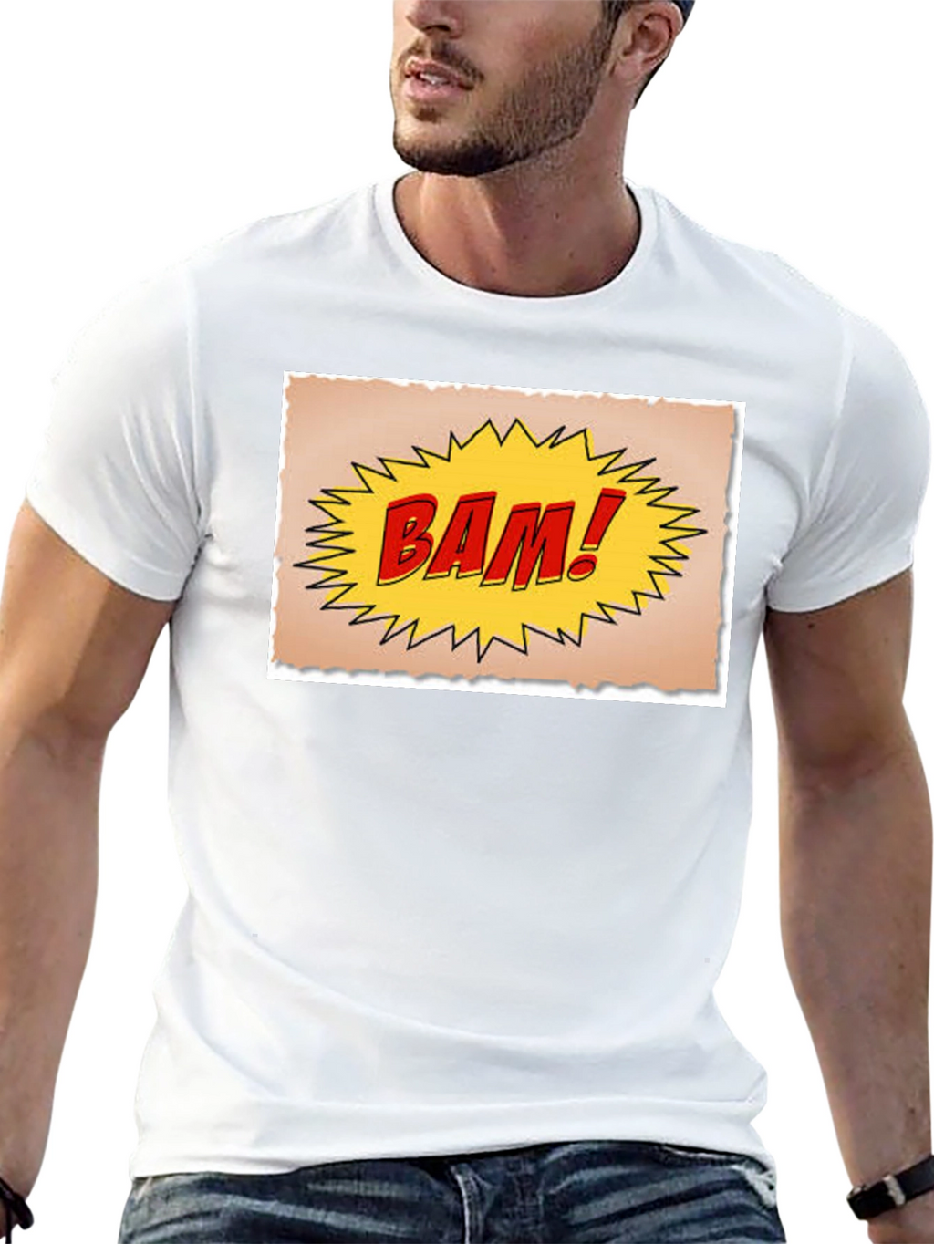 BAM! Comic Style Black T-Shirt