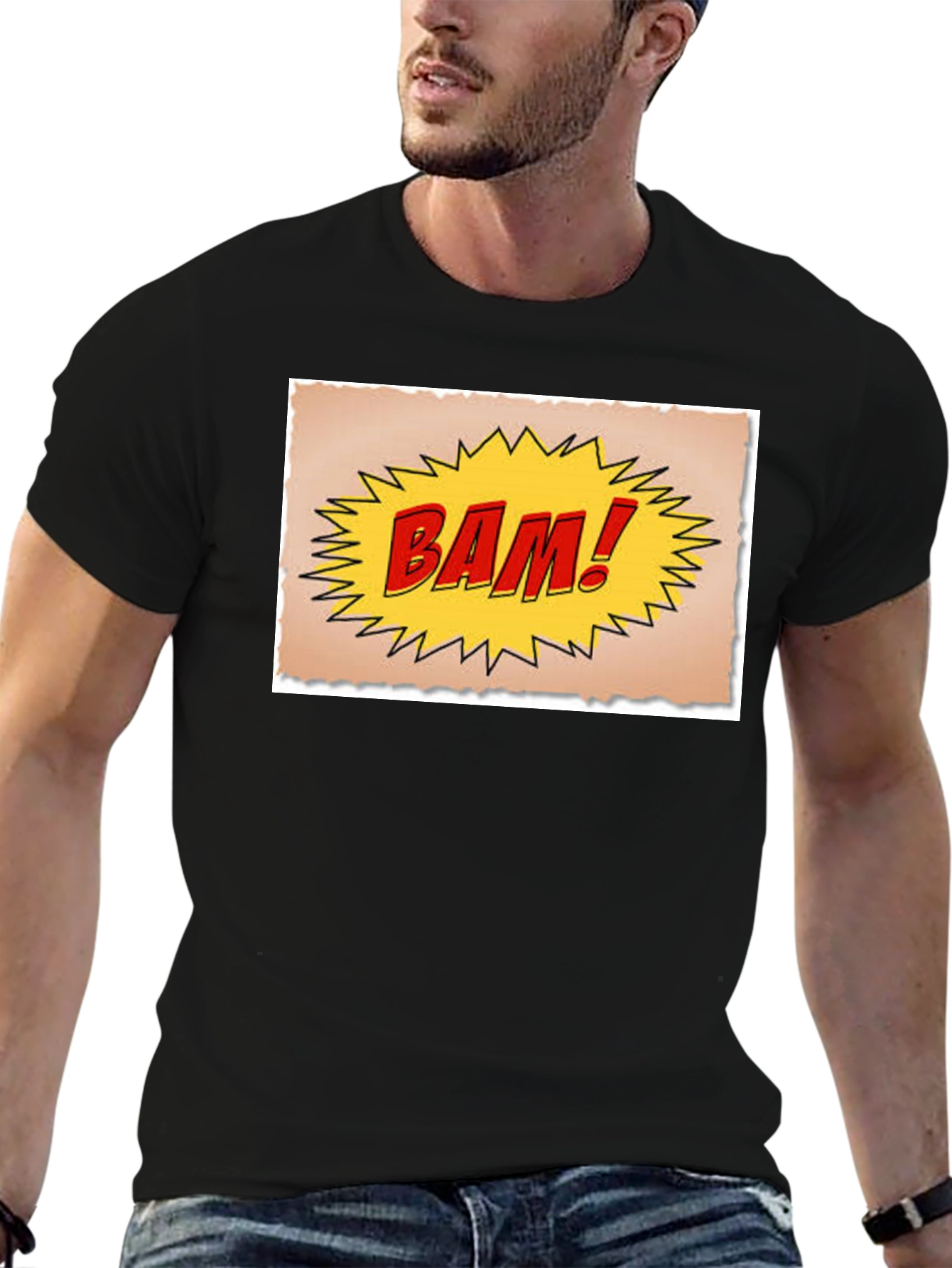 BAM! Comic Style Black T-Shirt