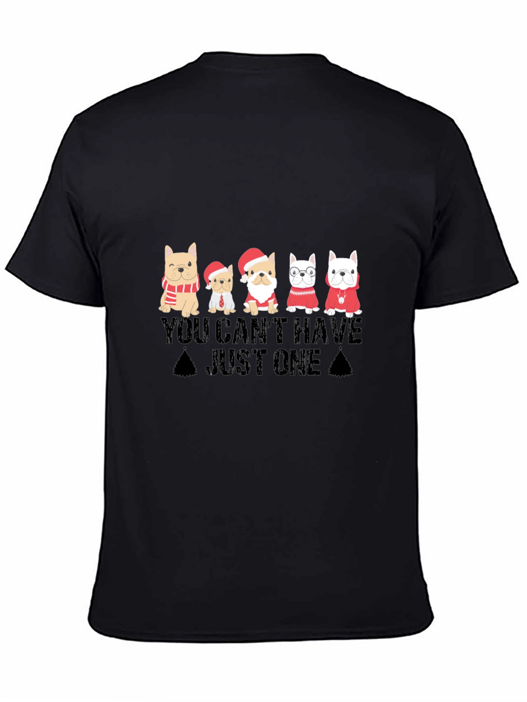 Festive French Bulldog T-Shirt