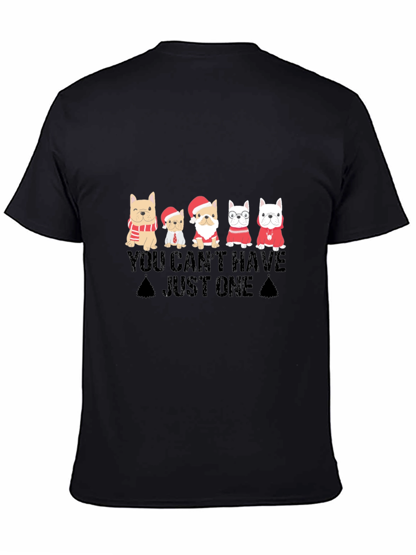 Festive French Bulldog T-Shirt