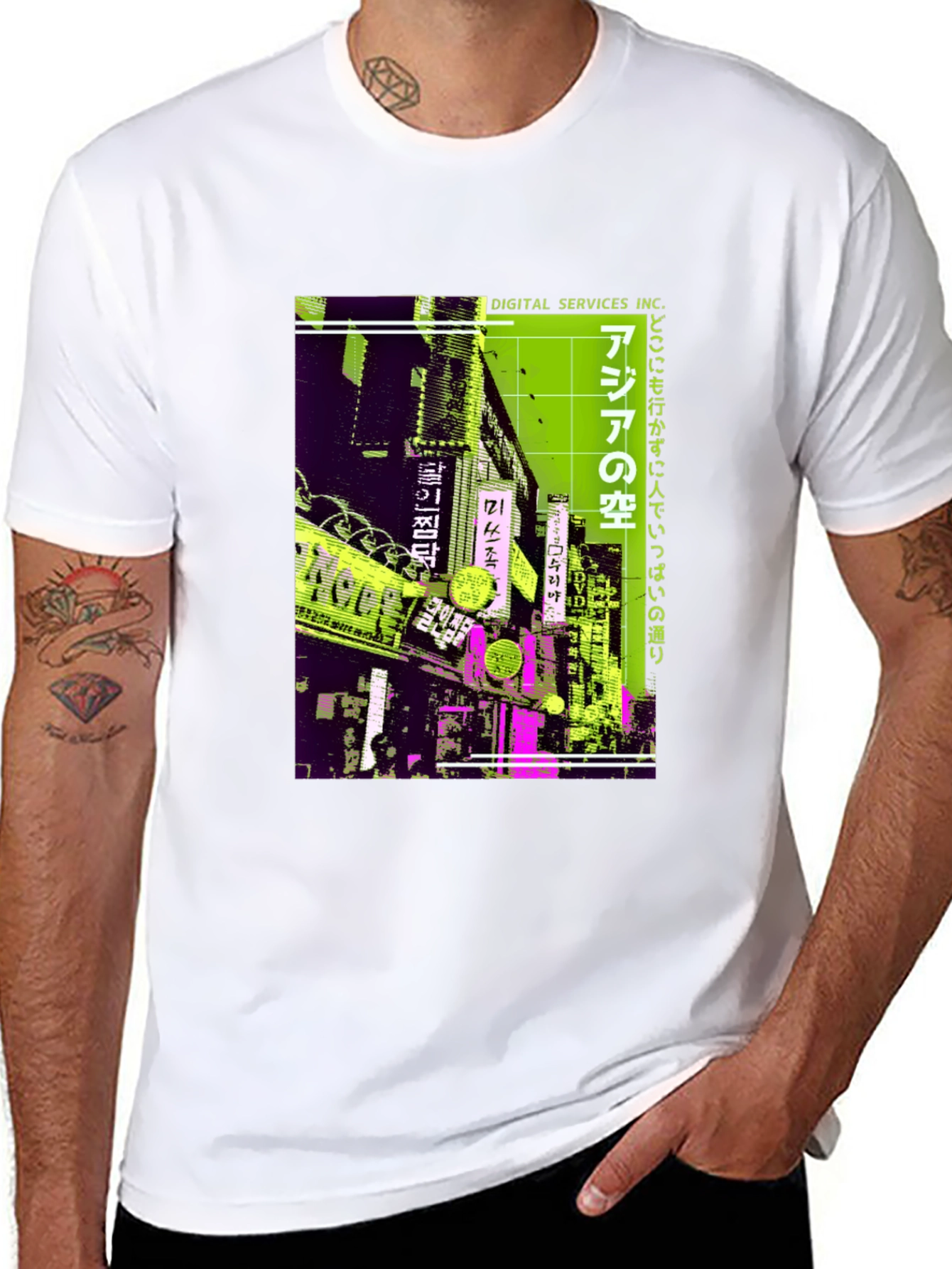 Asia Street Scene Graphic T-Shirt