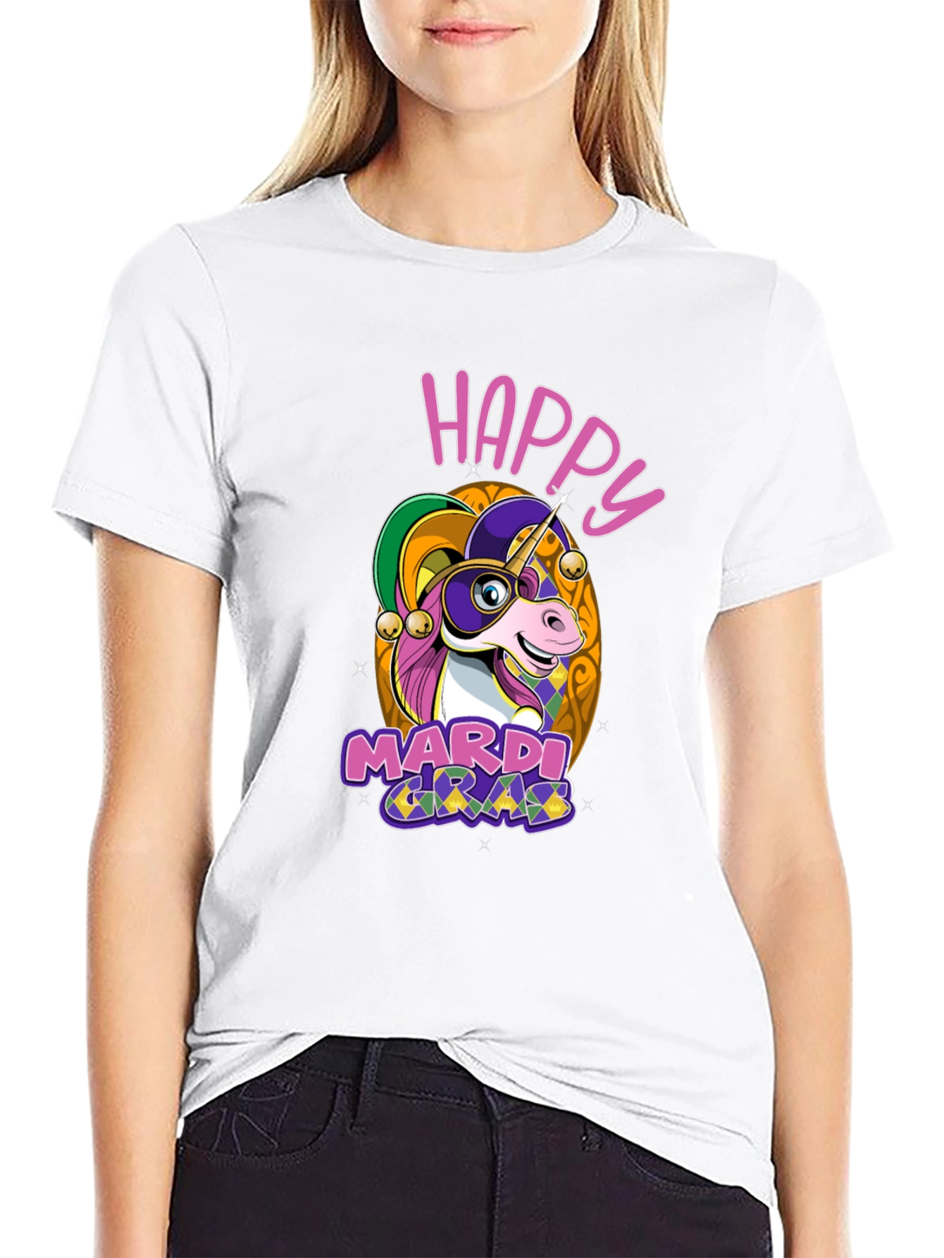 Happy Mardi Gras Unicorn T-Shirt