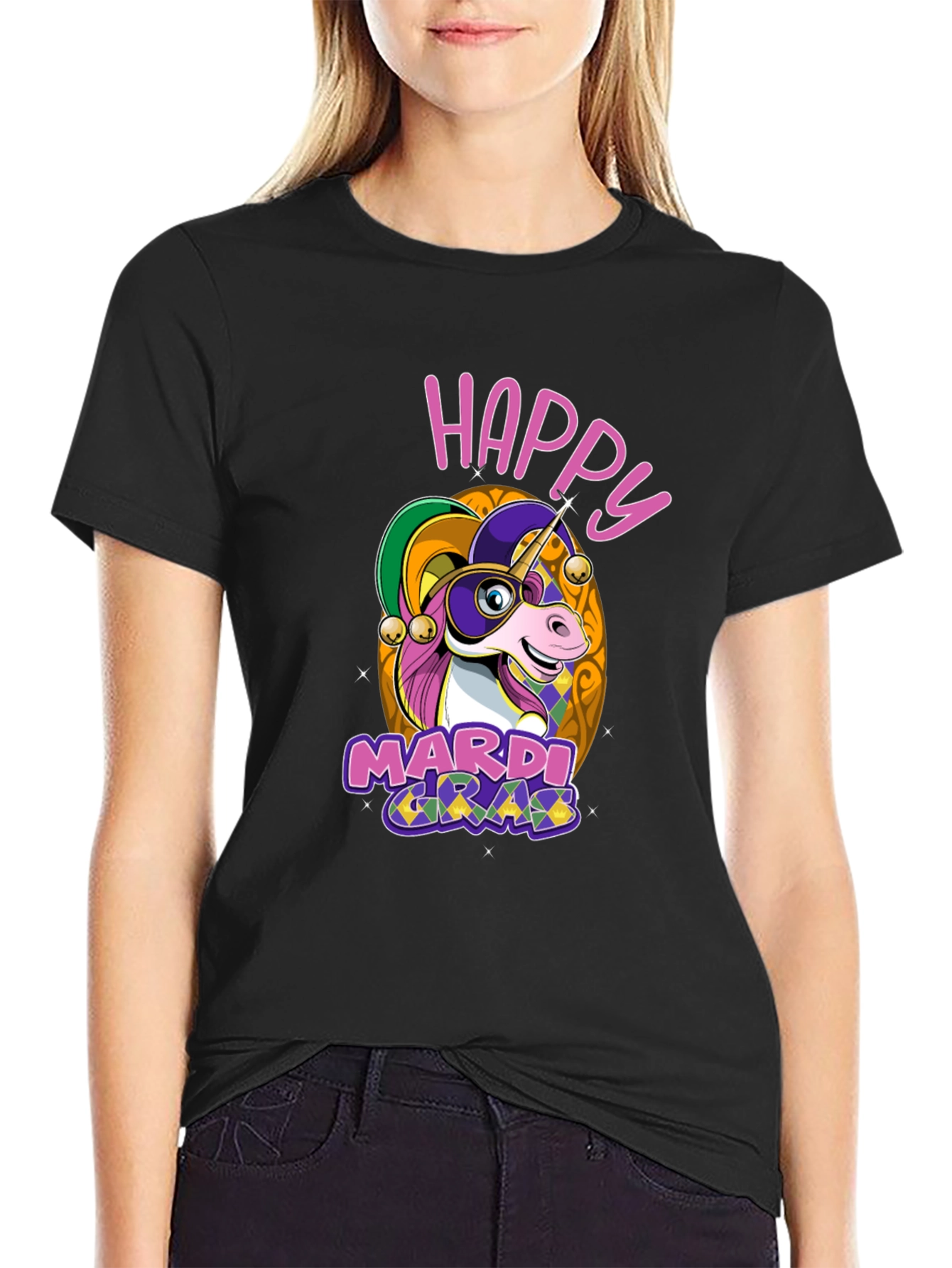 Happy Mardi Gras Unicorn T-Shirt