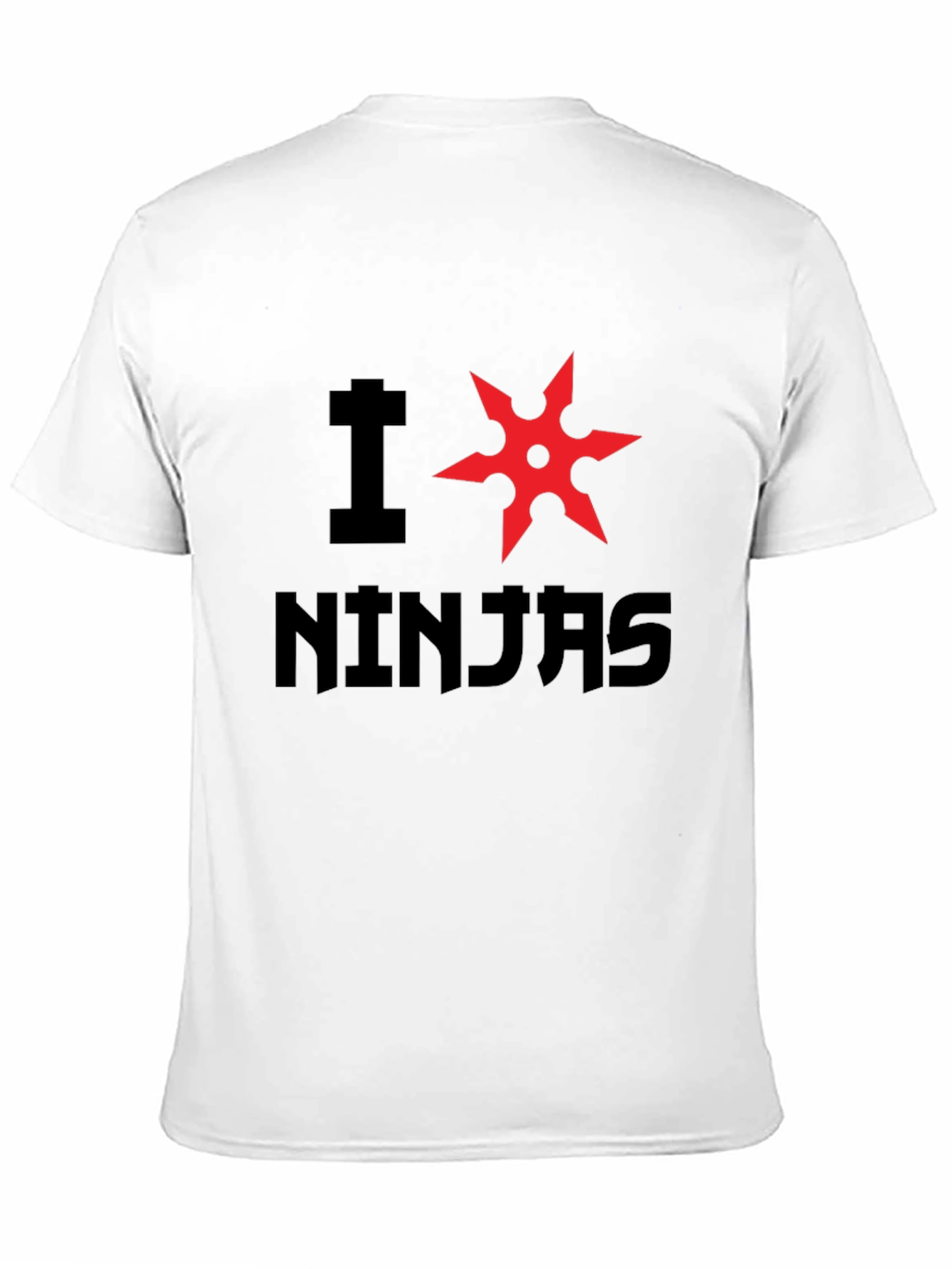I Heart Ninjas Graphic Tee - Black Cotton T-Shirt