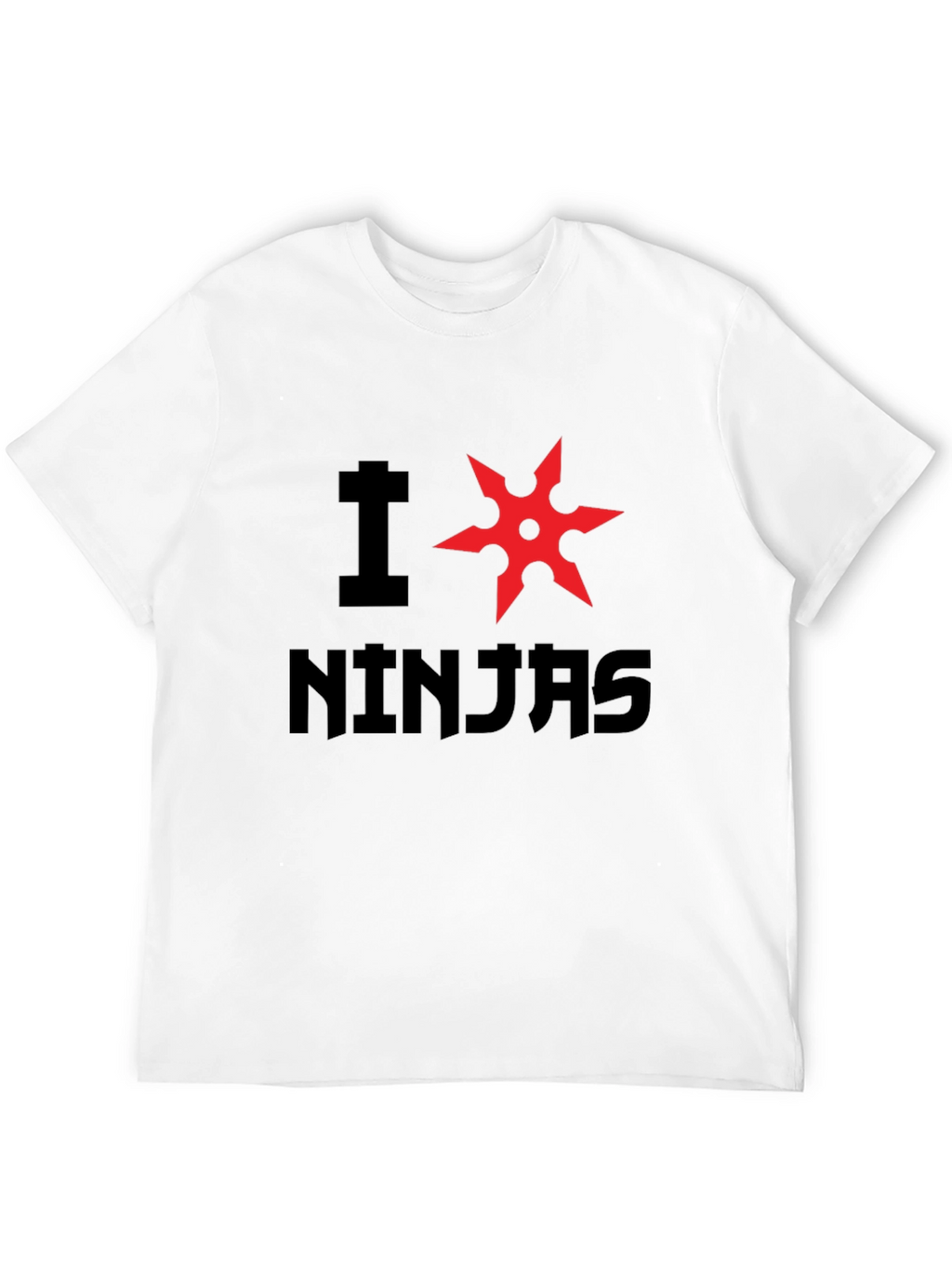 I Heart Ninjas Graphic Tee - Black Cotton T-Shirt
