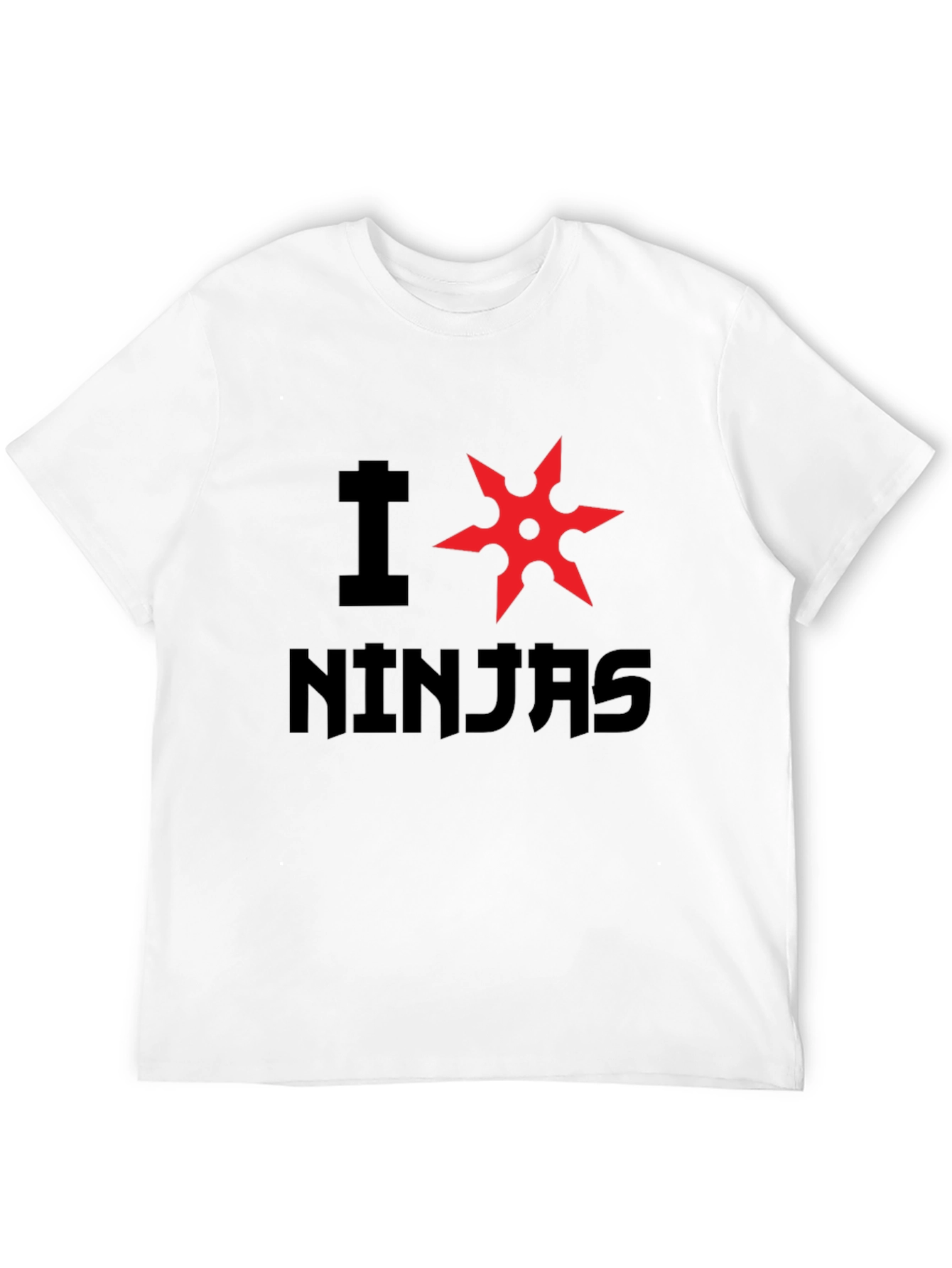 I Heart Ninjas Graphic Tee - Black Cotton T-Shirt