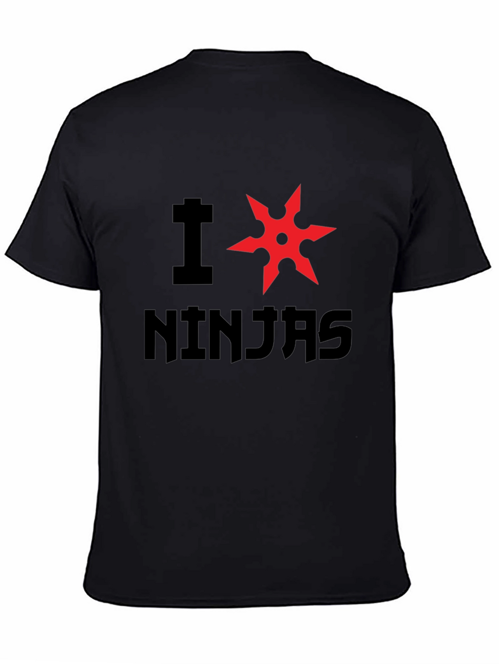 I Heart Ninjas Graphic Tee - Black Cotton T-Shirt