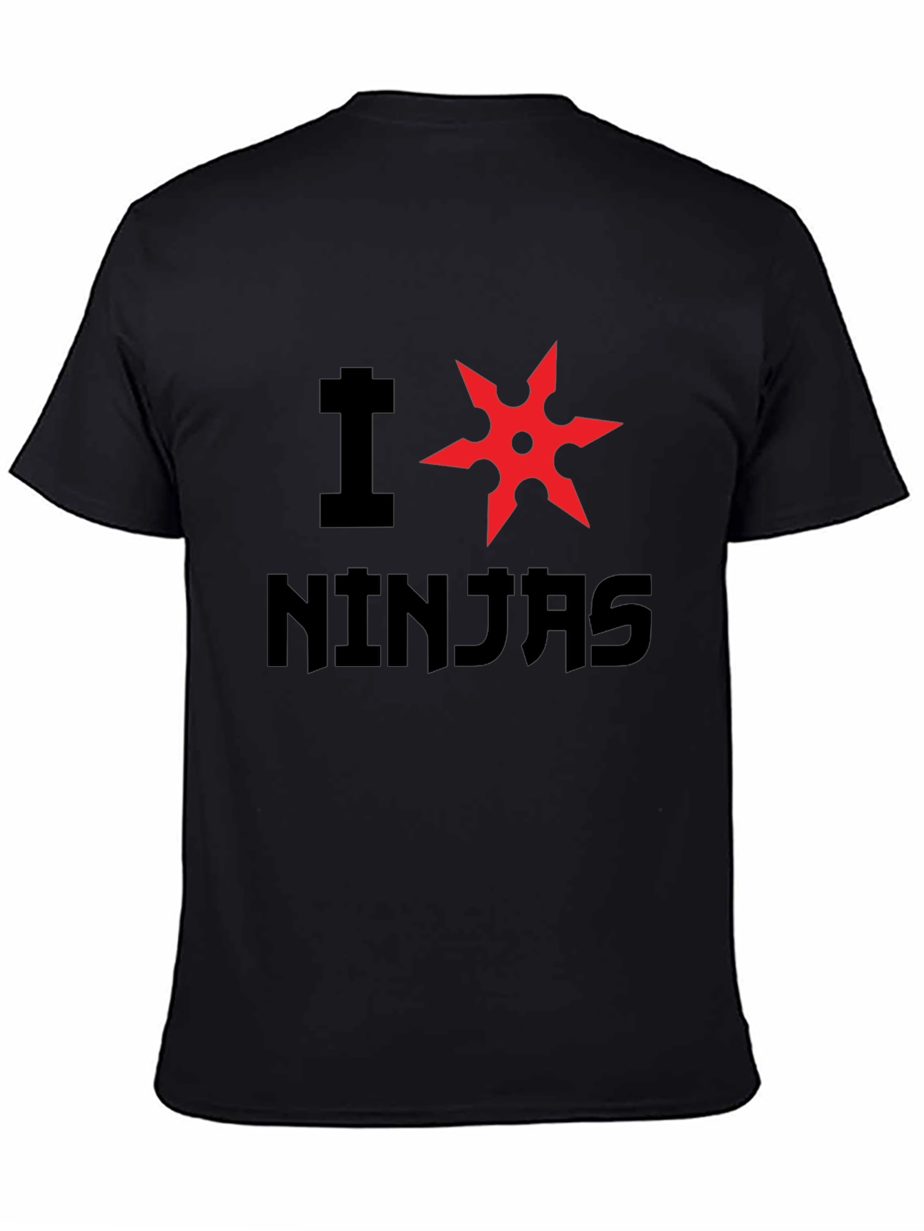 I Heart Ninjas Graphic Tee - Black Cotton T-Shirt