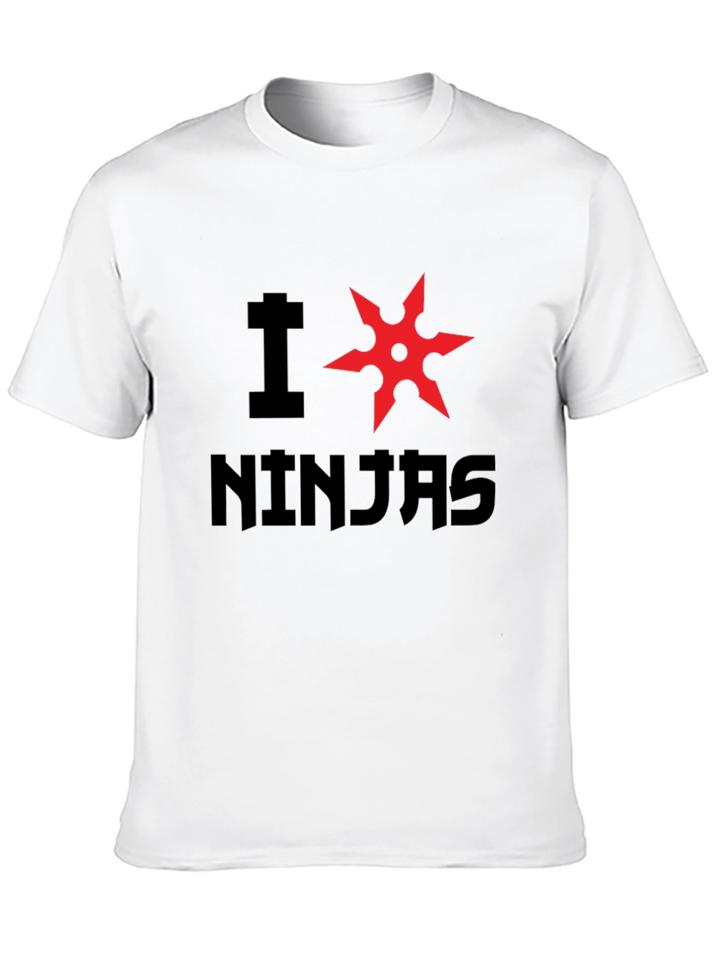 I Heart Ninjas Graphic Tee - Black Cotton T-Shirt