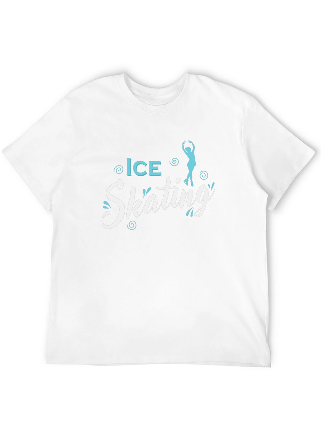 Ice Skating Graphic Tee - Black Cotton T-Shirt