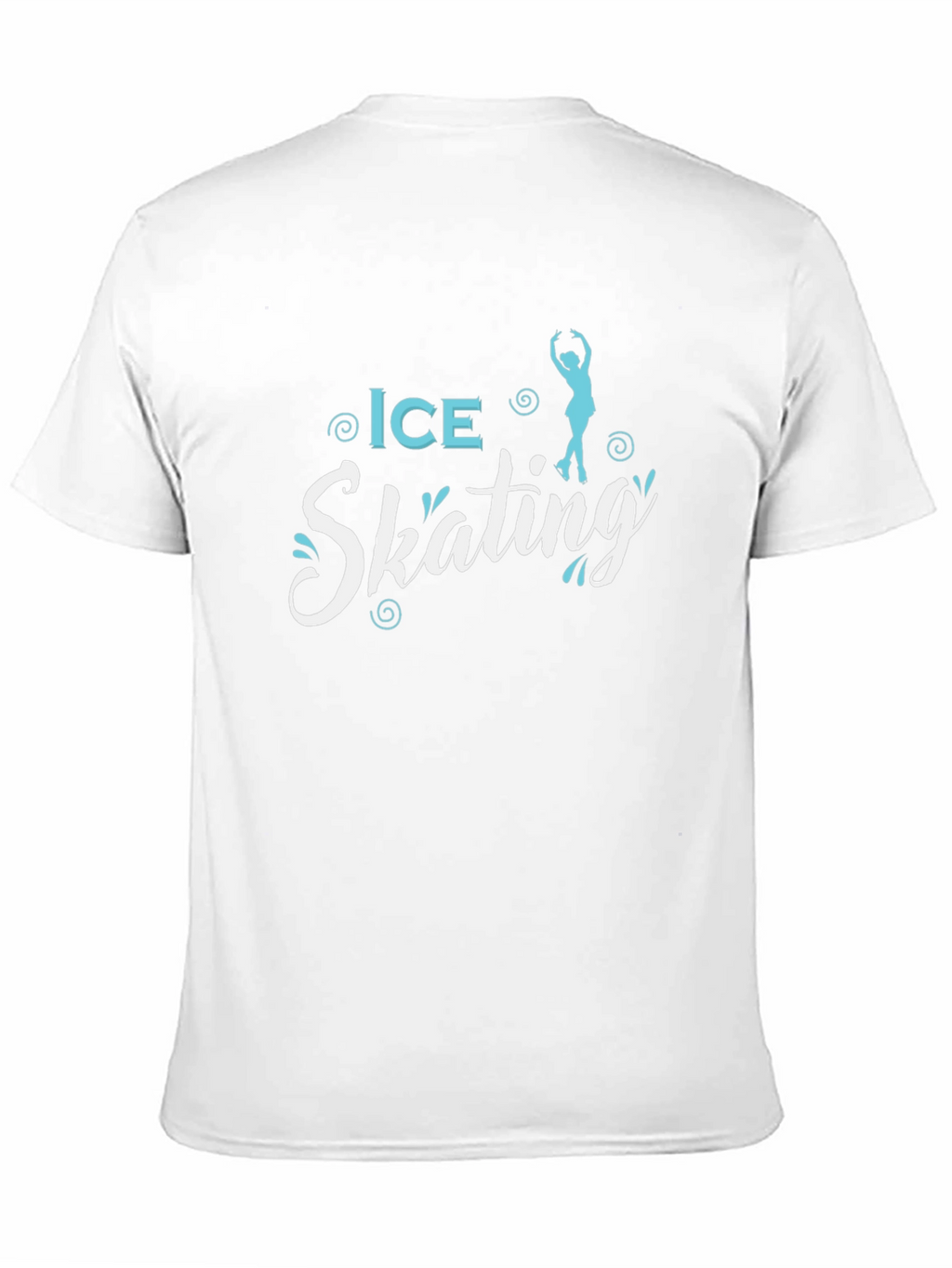 Ice Skating Graphic Tee - Black Cotton T-Shirt