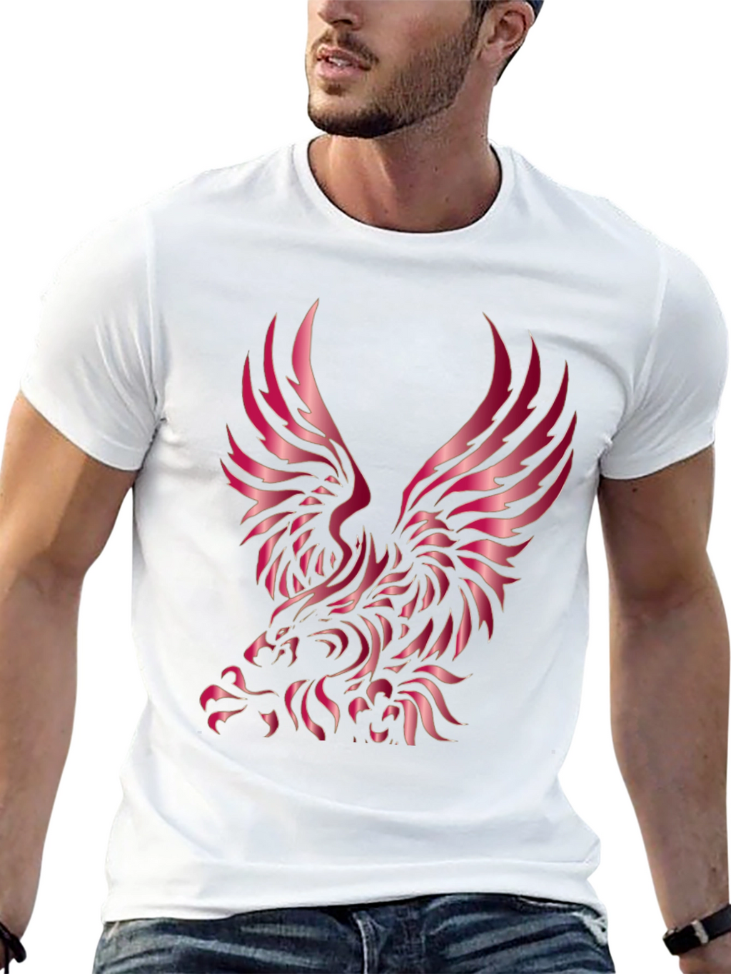 Bold Eagle Graphic Black T-Shirt