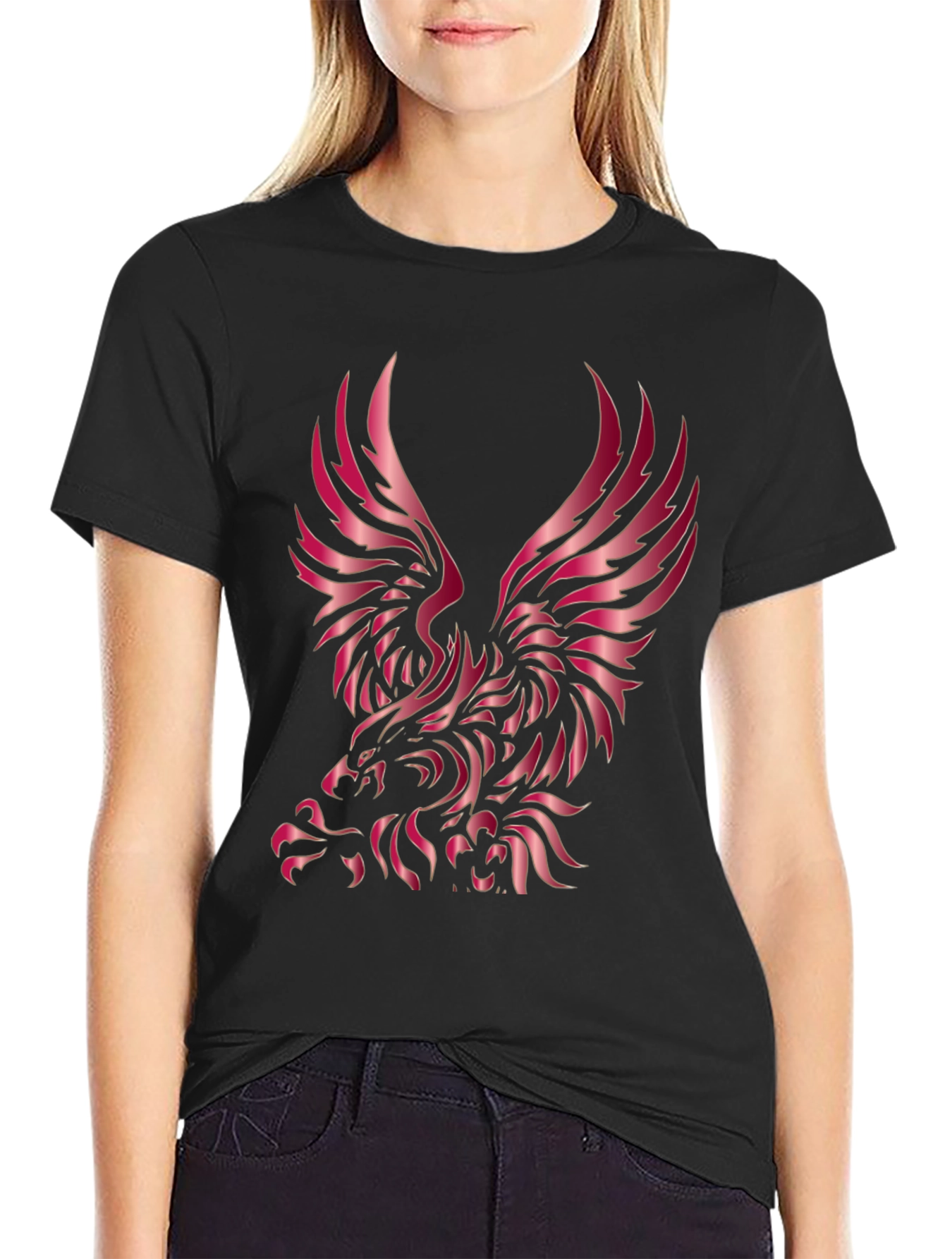 Bold Eagle Graphic Black T-Shirt