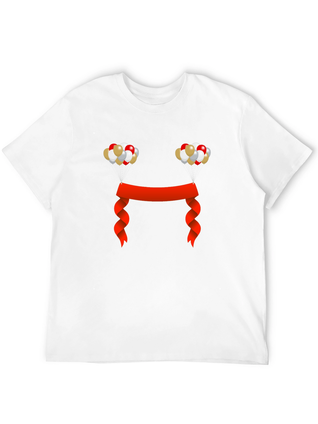 Festive Graphic Tee - Balloons and Ribbon