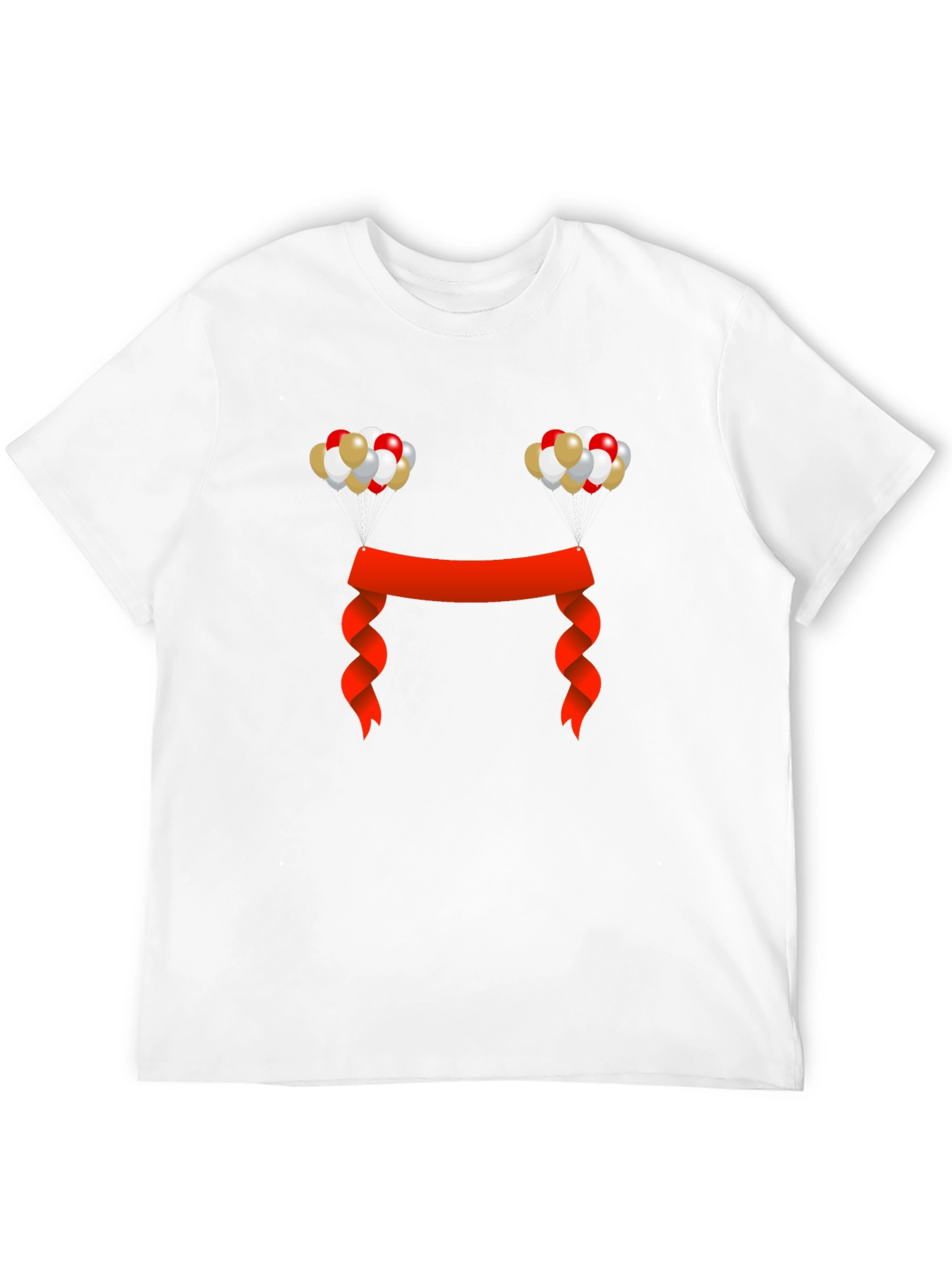 Festive Graphic Tee - Balloons and Ribbon