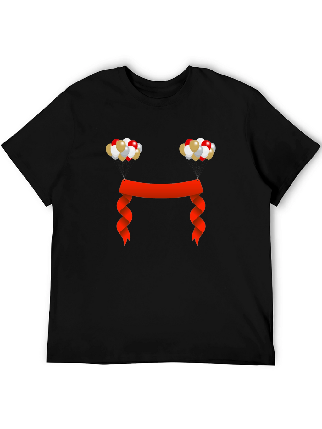 Festive Graphic Tee - Balloons and Ribbon