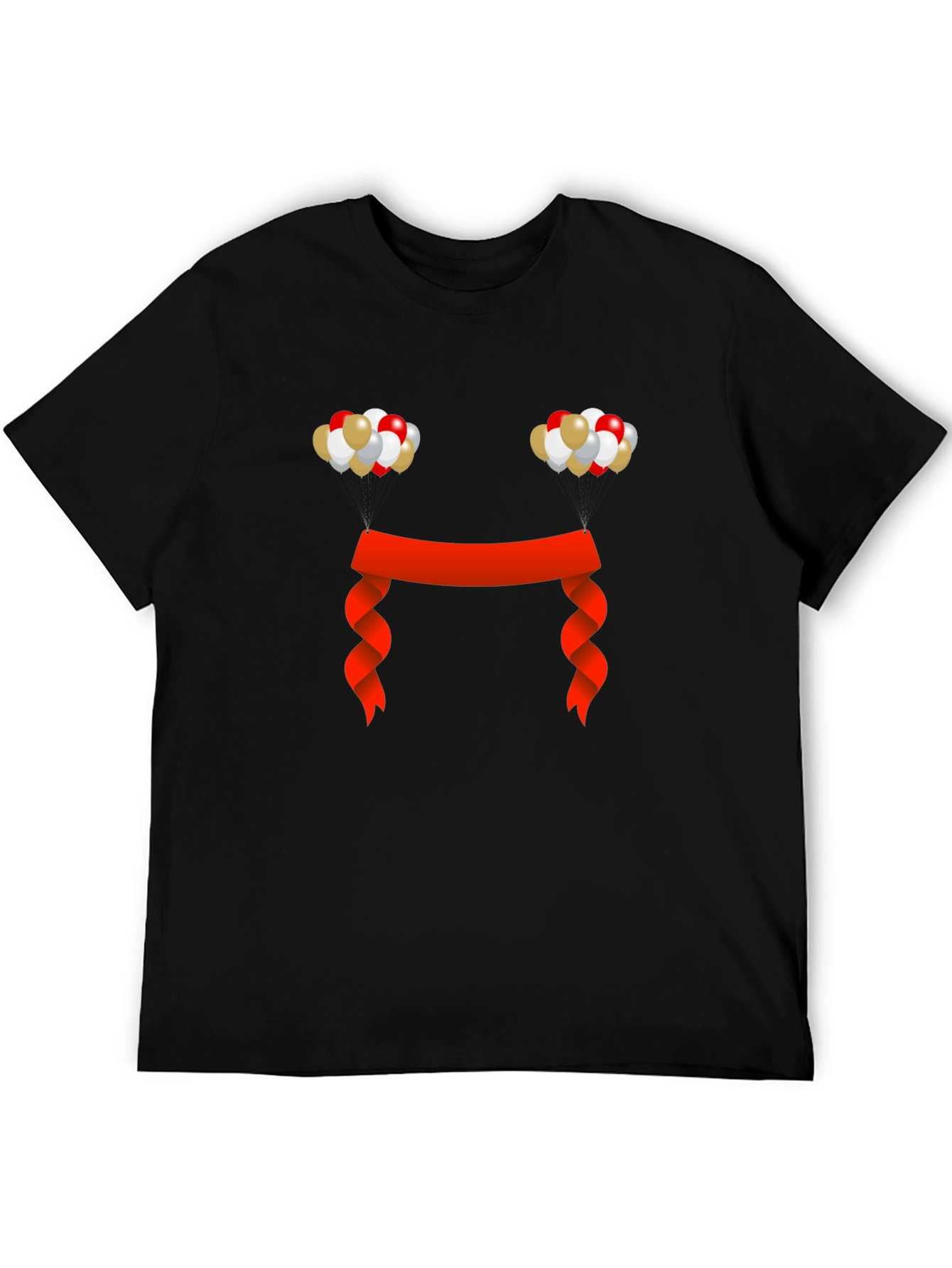 Festive Graphic Tee - Balloons and Ribbon