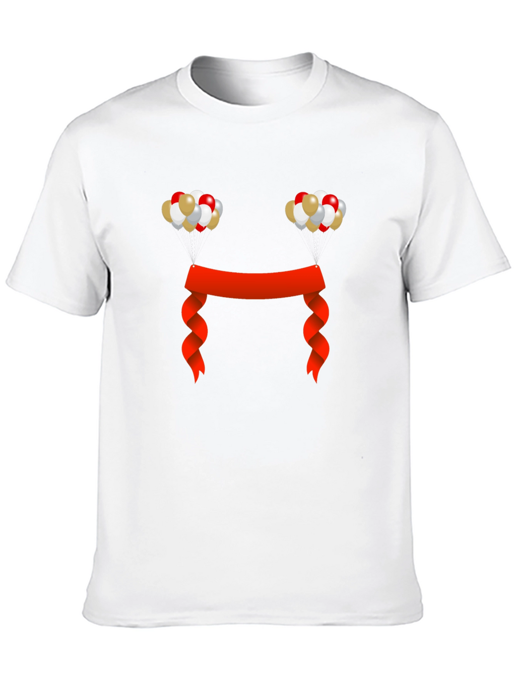 Festive Graphic Tee - Balloons and Ribbon