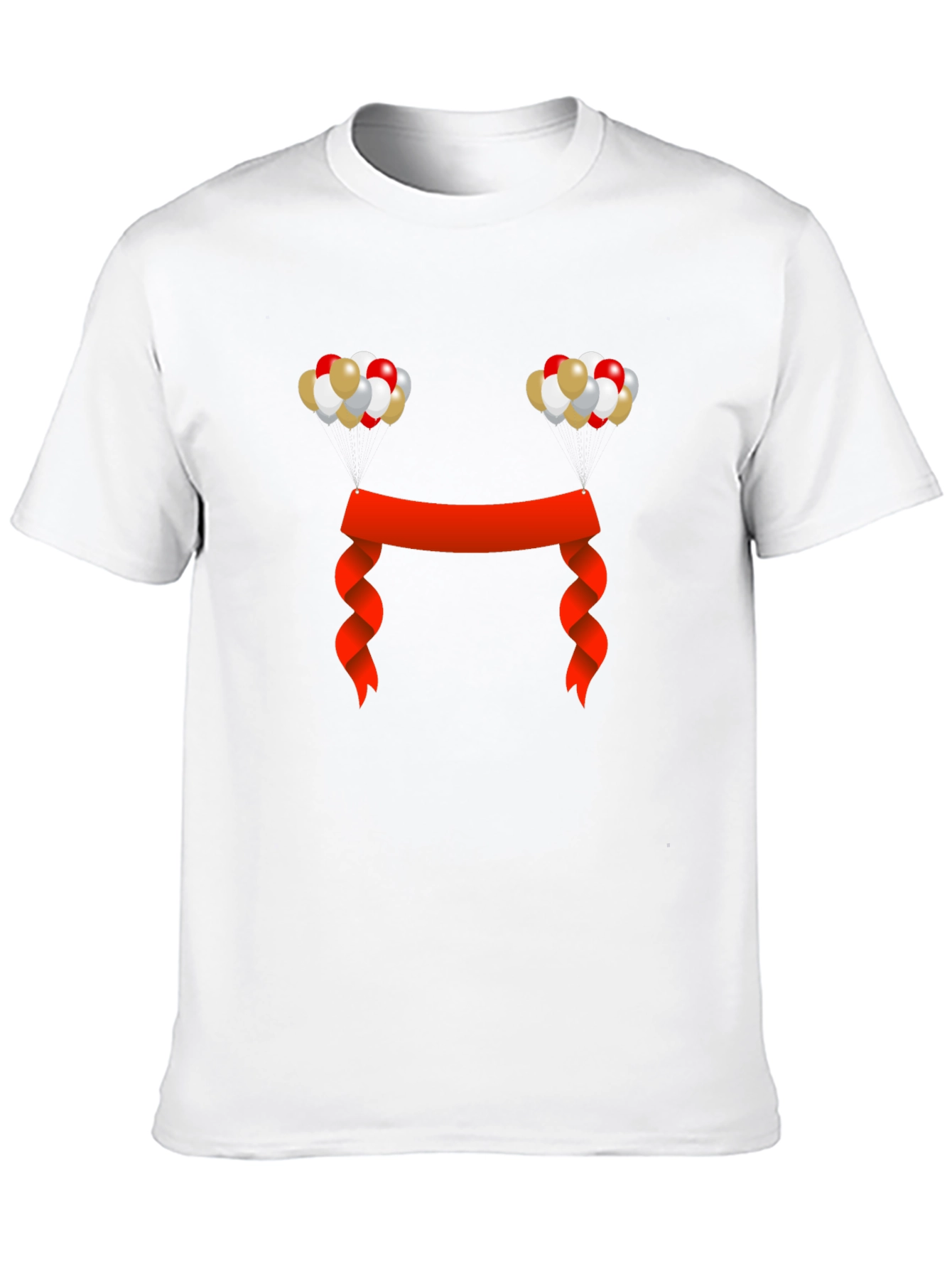 Festive Graphic Tee - Balloons and Ribbon